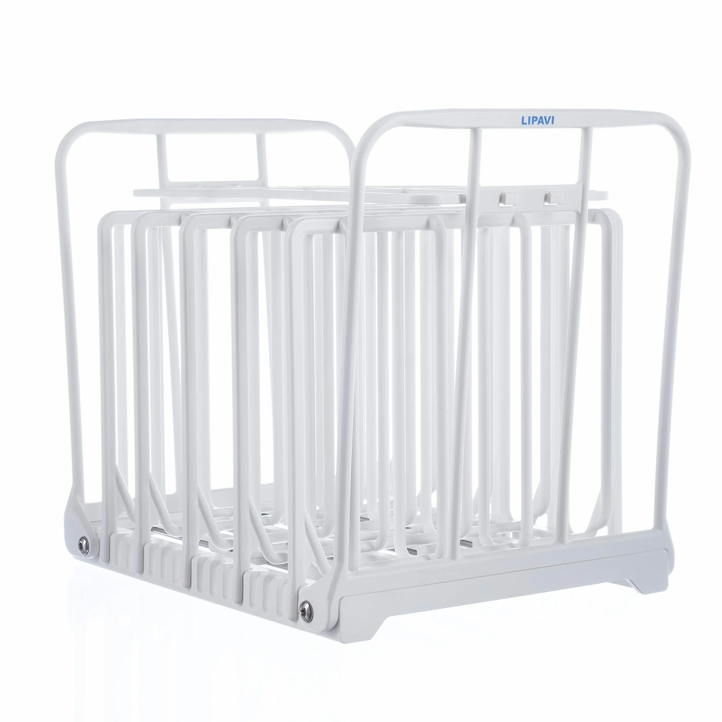 LIPAVI N10X Sous Vide Rack with Anti Float - Adjustable, Collapsible, Ensures even warming with Sous Vide Cooking - White Polycarbonate with 316L Stainless steel weights - Square L:7.8 W:6.4 H:6.6 inch - Fits LIPAVI C10 Container