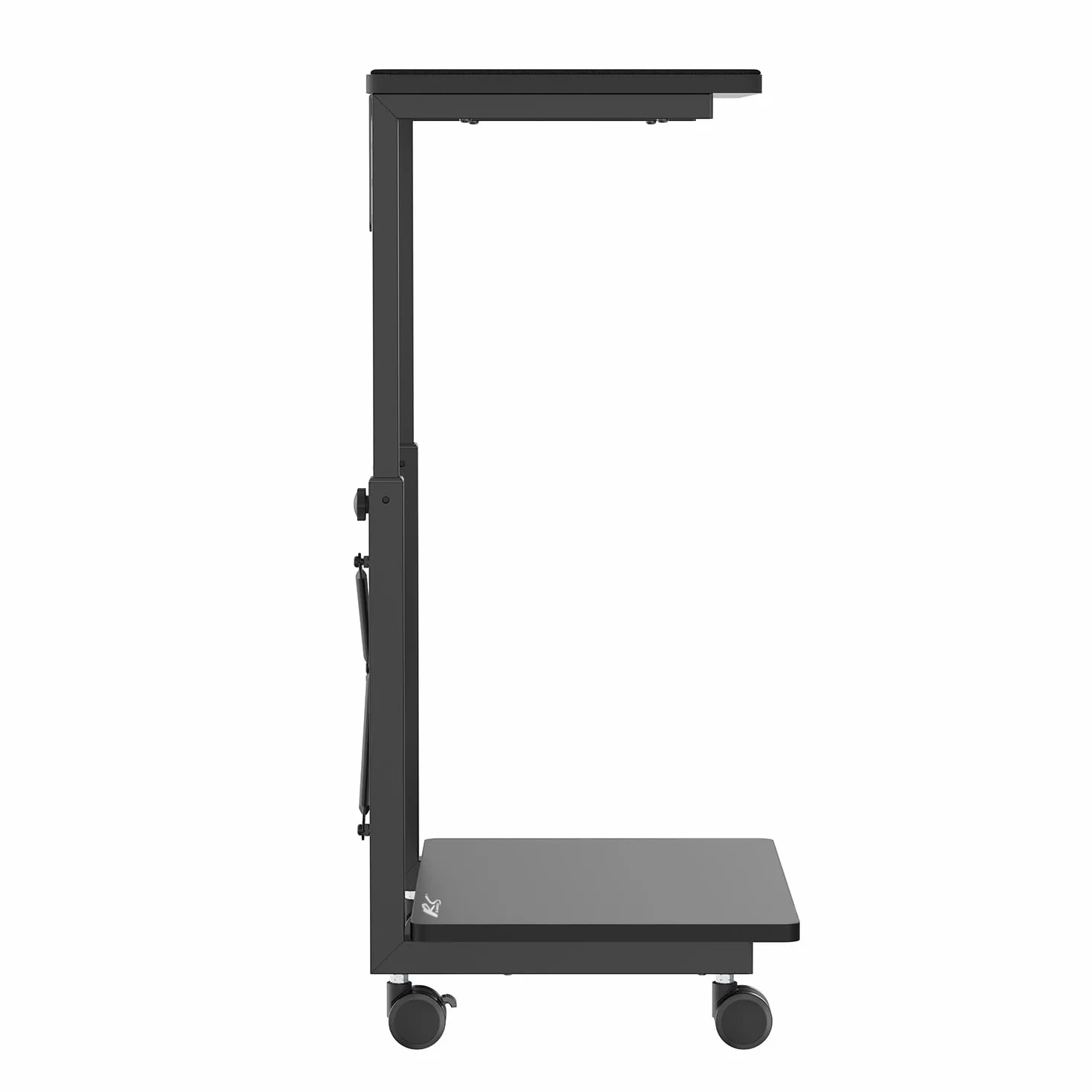 Wózek komputerowy RS430 z regulacją wysokości, 80 kg, wodoodporna półka, mobilny