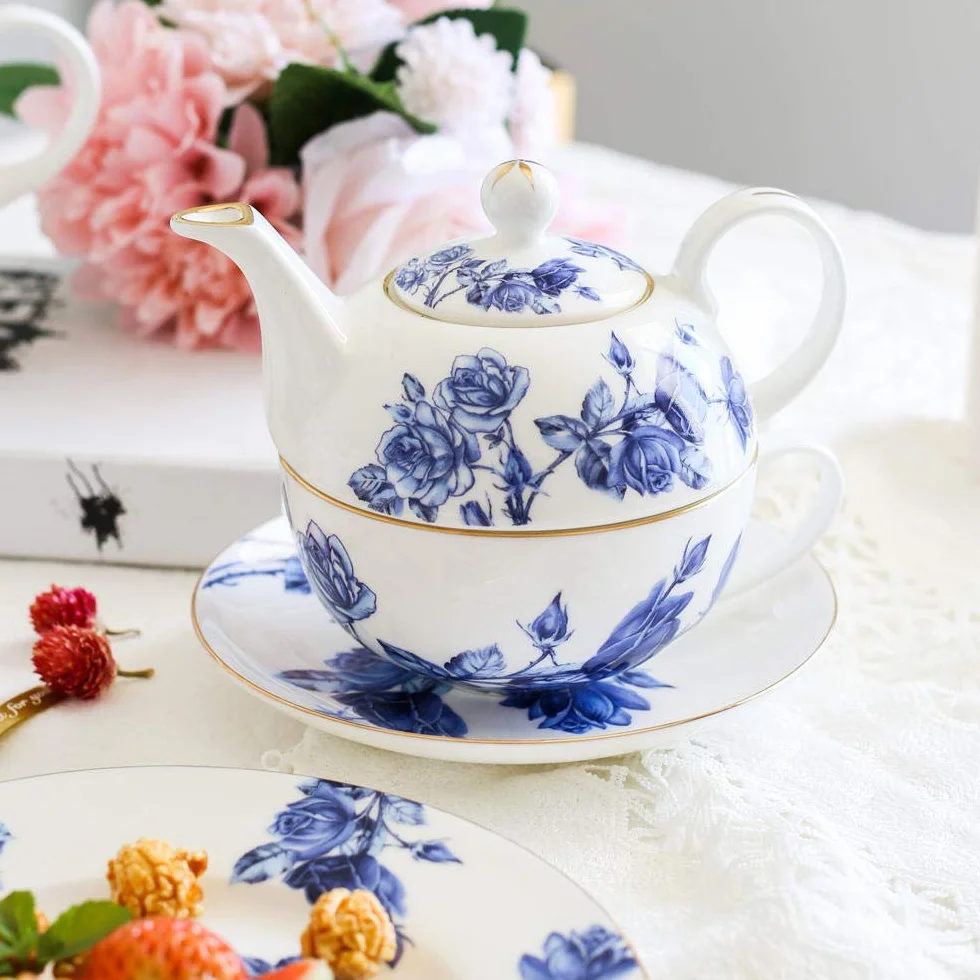 Czajniczek Zaparzacz Do Herbaty Czajniczek Ekspres Do Herbaty Bone Chiny Home High-End Angielski Popołudniowy Zestaw Herbaty Phnom Penh Ceramiczny Czajnik Czarny Herbata Filiżanka Spodek Daily Prezent