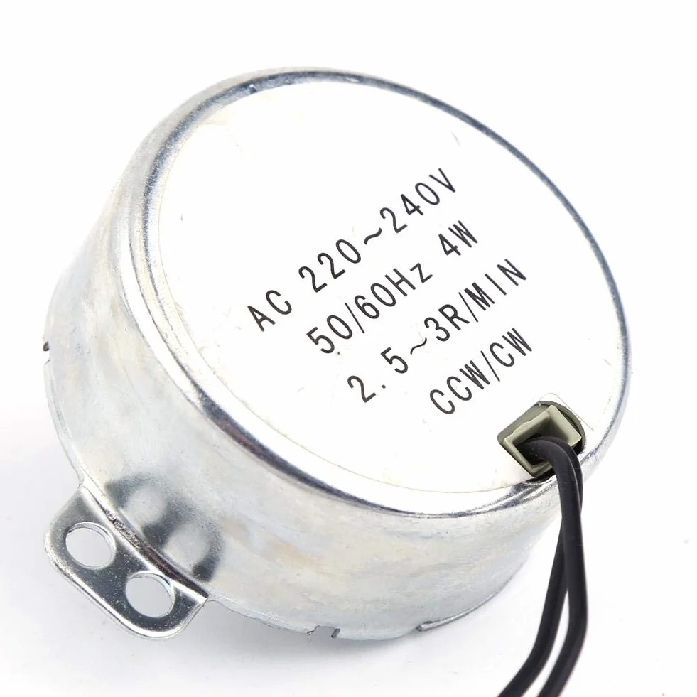 Synchronmotor, 1 Stk. 220-240 V Wechselstrom, 4 W im Uhrzeigersinn / 4 W im Uhrzeigersinn, 50/60 Hz, Synchronmotor, Getriebemotor für elektrischen Lüftungsmechanismus, Heizung(2.5-3RPM)