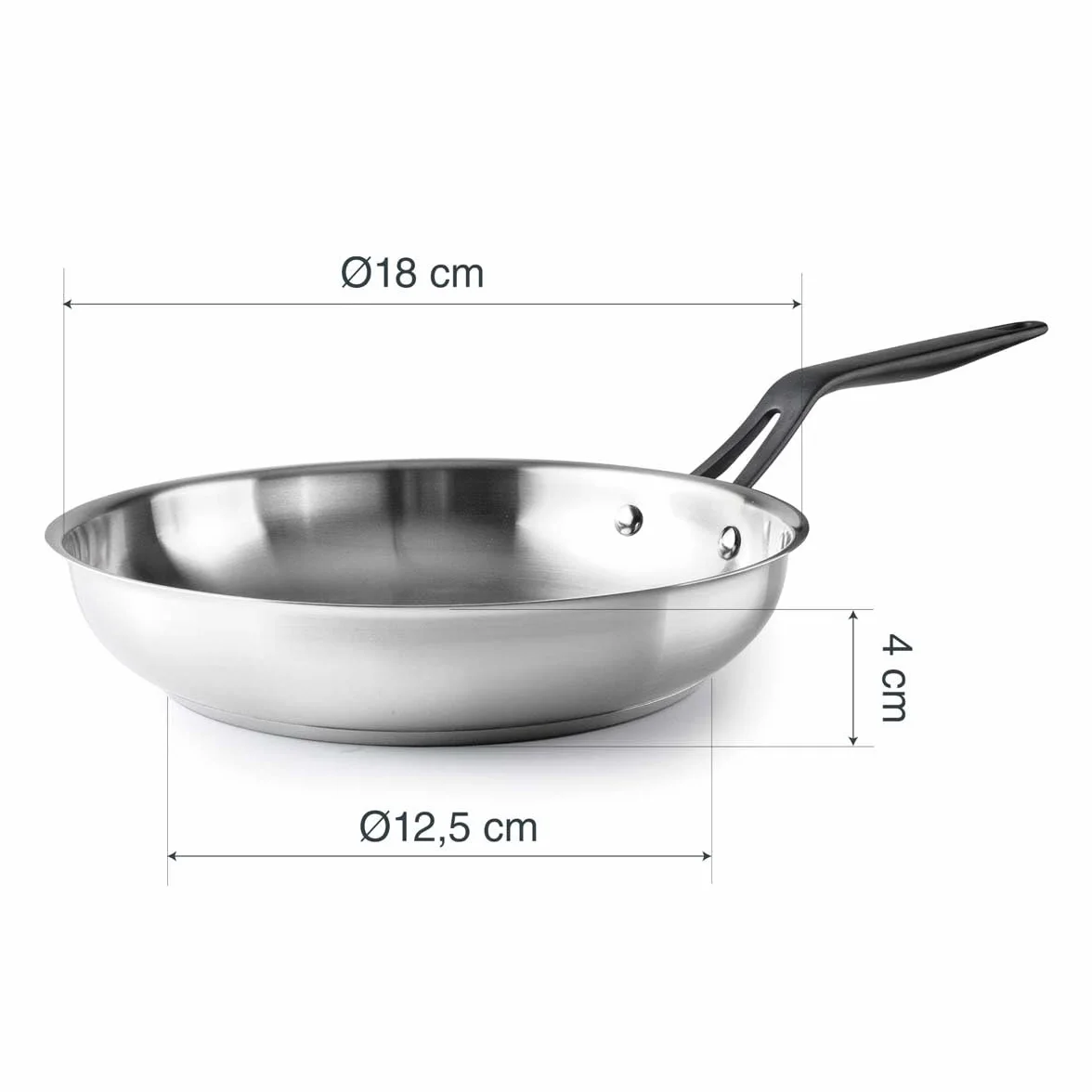 Lacor - 47424 patelnia nieprzywierająca Origin, stal nierdzewna 18/10, nieprzywierająca QuanTanium®, wolna od PFO, dno termokurczliwe, pranie ręczne, nadaje się do indukcji, nadaje się do piekarnika,