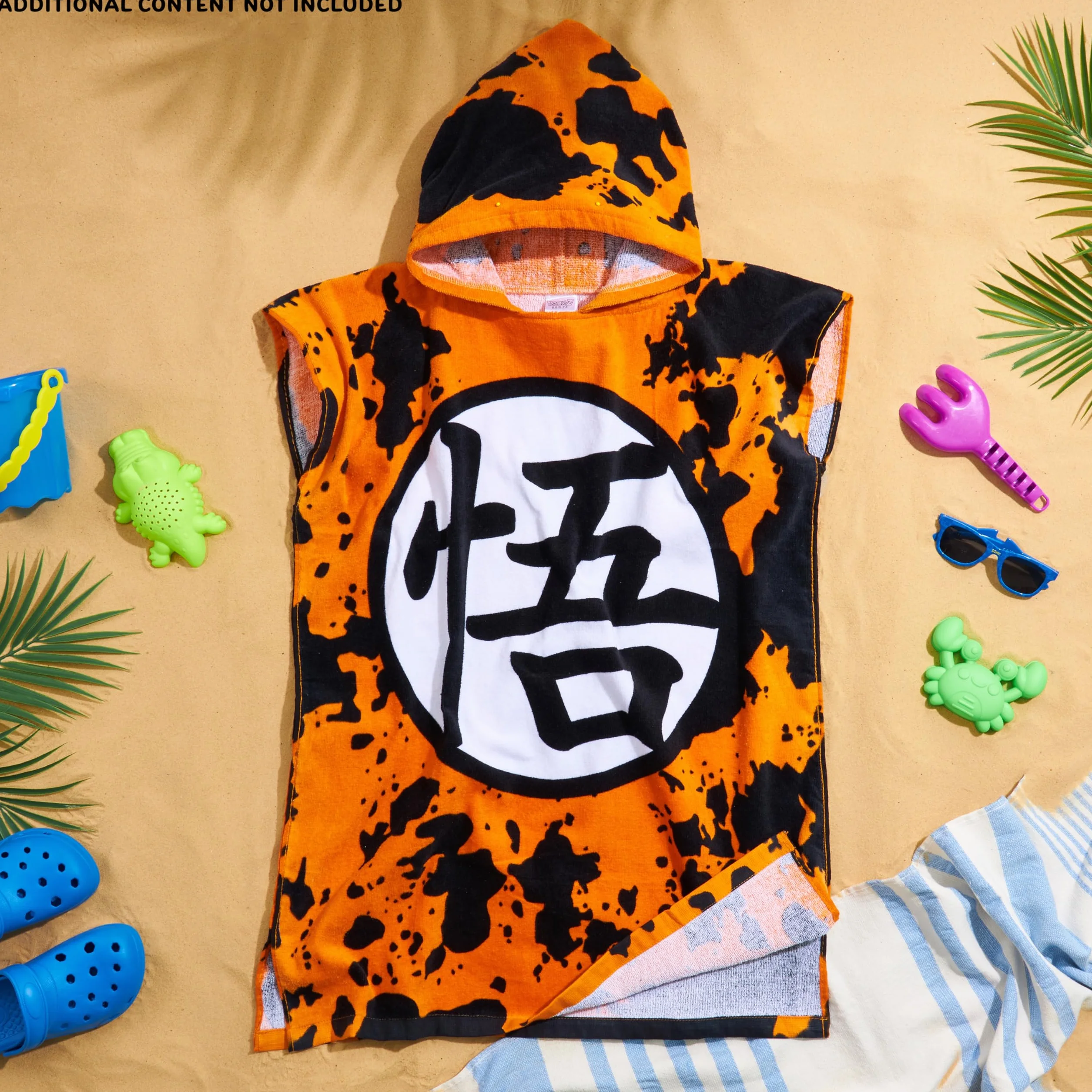 Get Trend Ręcznik plażowy dla chłopców, poncho dla dzieci (pomarańczowy)