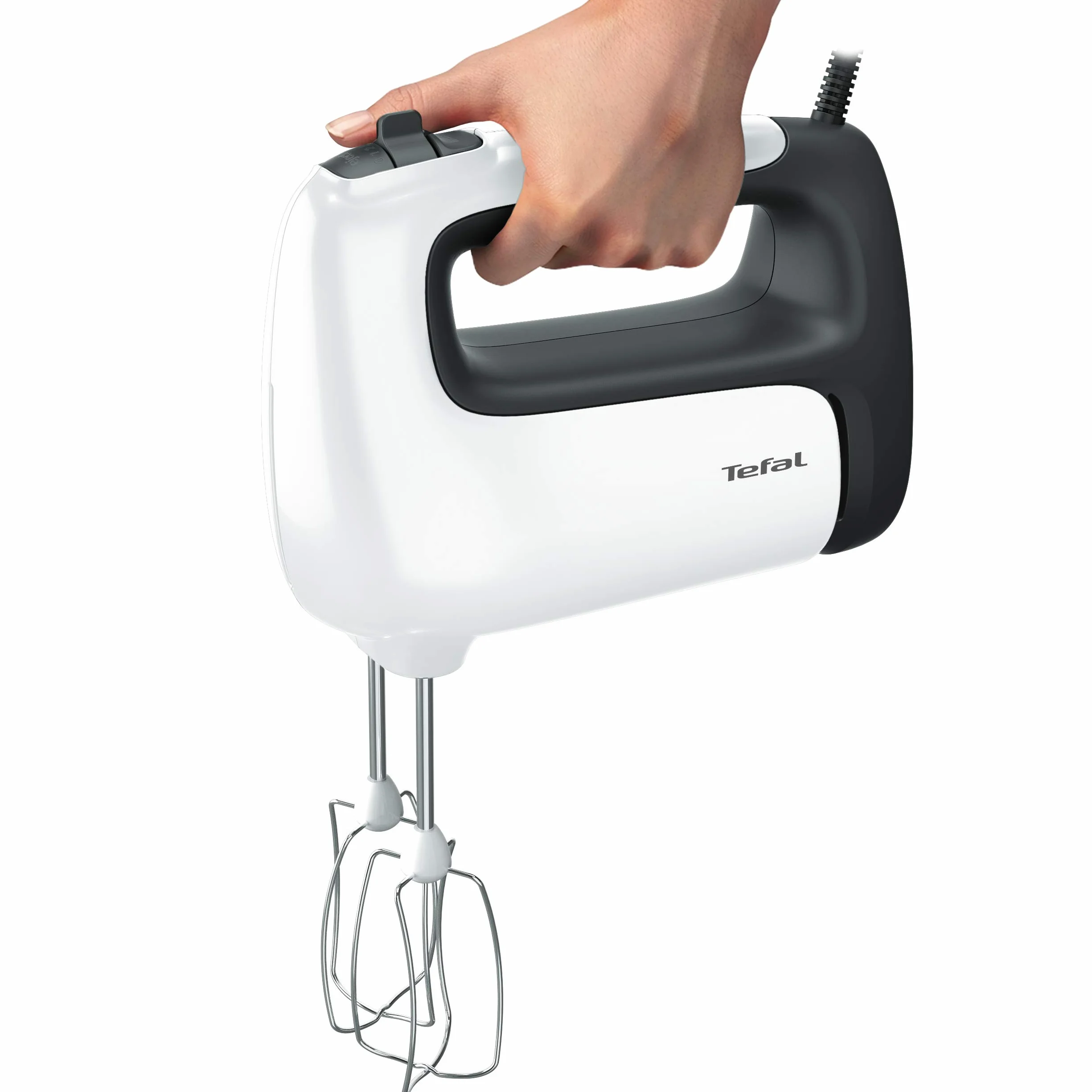TEFAL Prep'Mix+ HT4611 Mikser ręczny, 500W, 5 prędkości, Funkcja Turbo, Końcówka blendująca do zup i puree, Mieszadła ze stali nierdzewnej