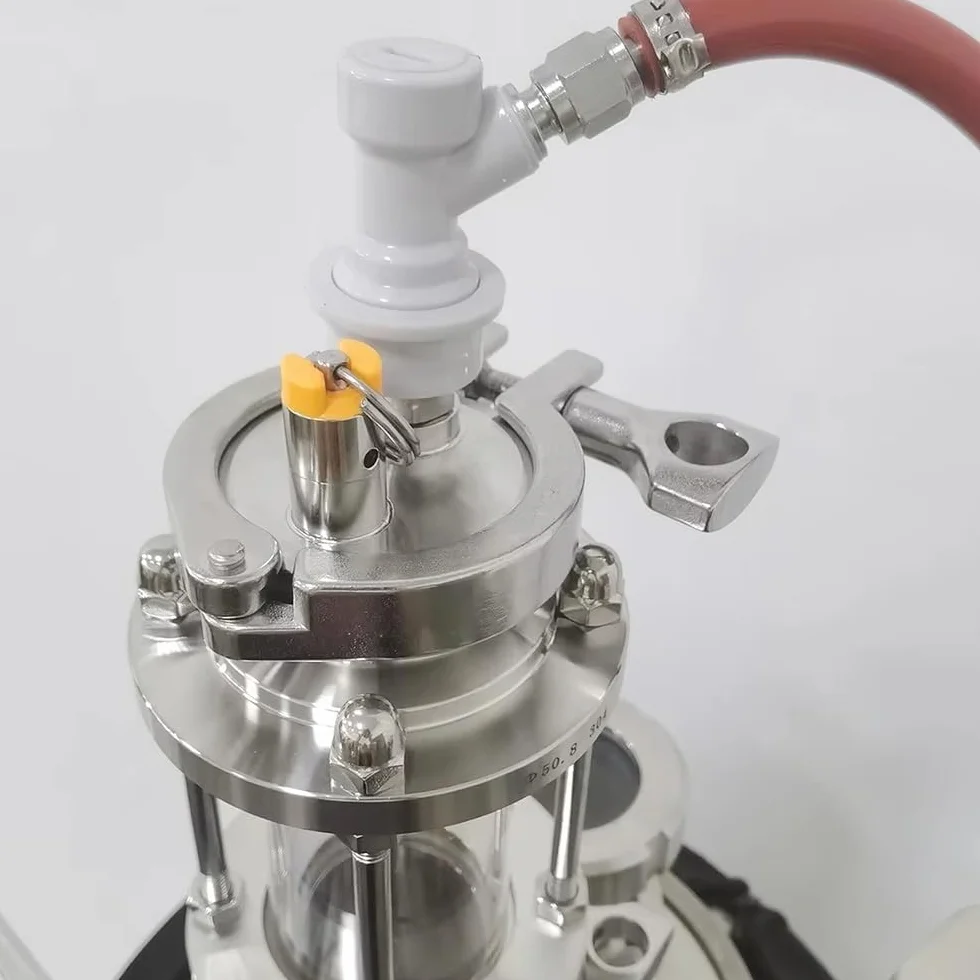 5 cm Tri-Clamp sucha pokrywa leja z 17 PSI PRV i słupkiem gazowym z blokadą kulową - niezbędna do fermentorów domowych do zaparzania, akcesoria do kegeratora, 1 sztuka