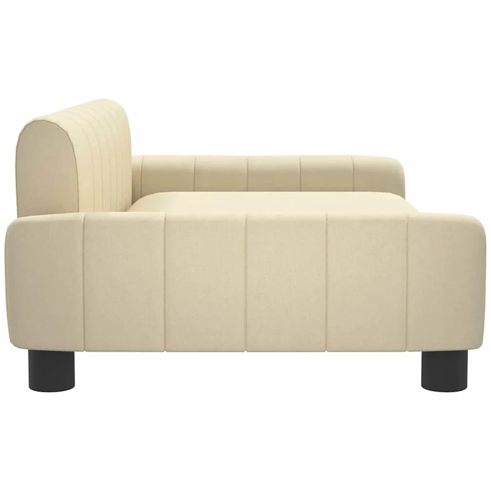 vidaXL Sofa dla dzieci, kremowa, 90x53x30 cm, obita tkaniną