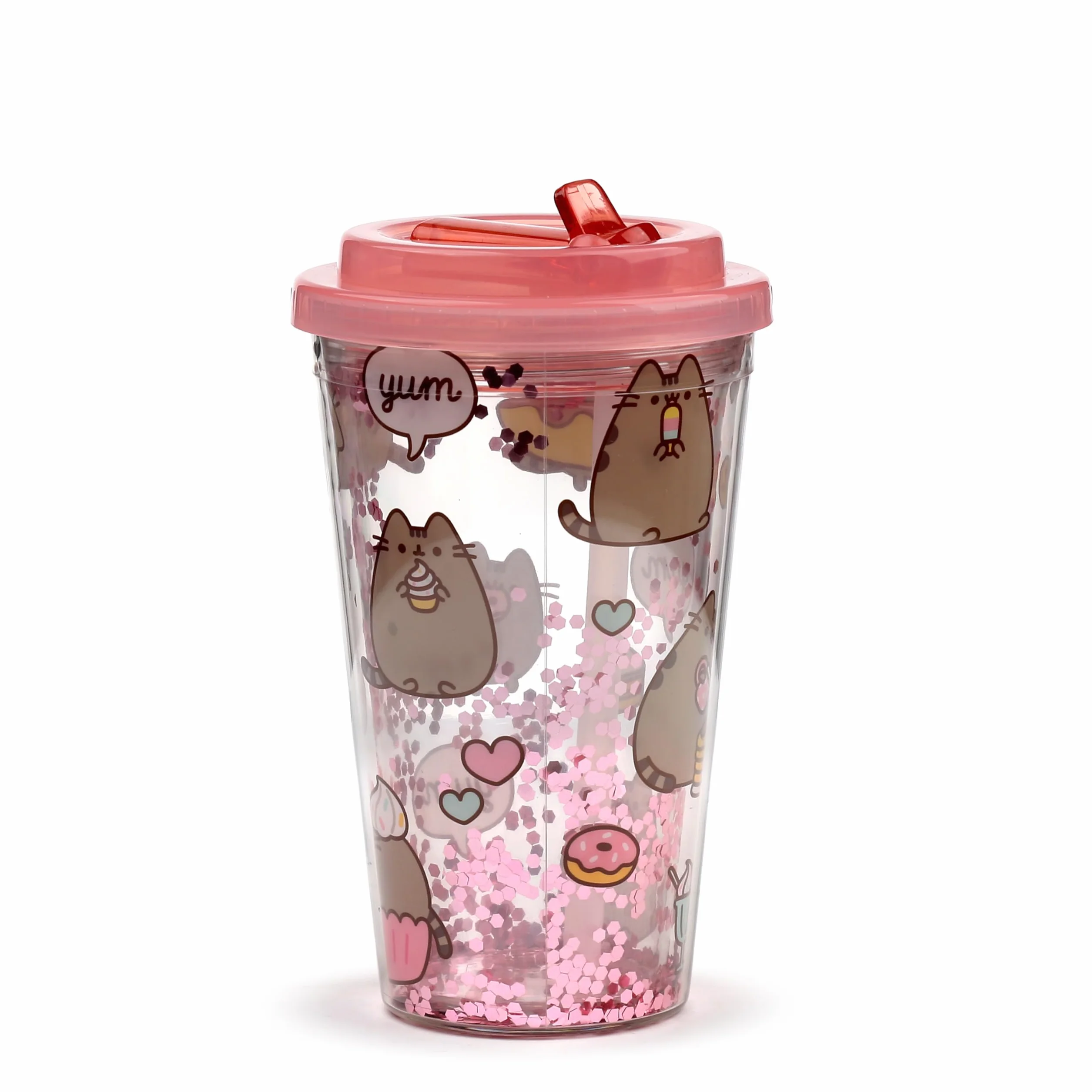 Puckator - Nietłukąca się szklanka ze słomką – smakosze - Pusheen the Cat