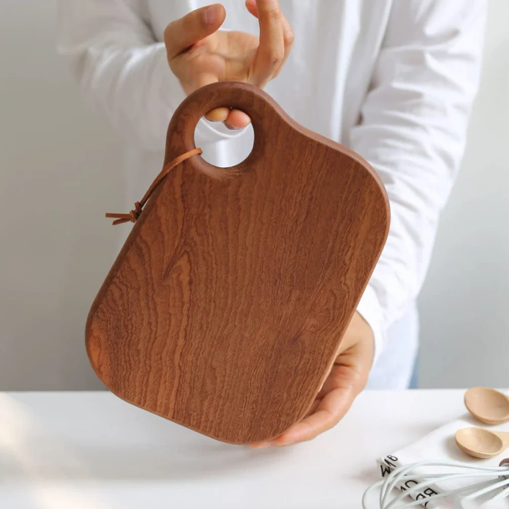 Deska do krojenia Premium Choing Board Dwustronna deska do krojenia drewniana deska do krojenia z uchwytami deska do krojenia do mięsa, ryb, warzyw, serów deska do krojenia dla, Ebony L