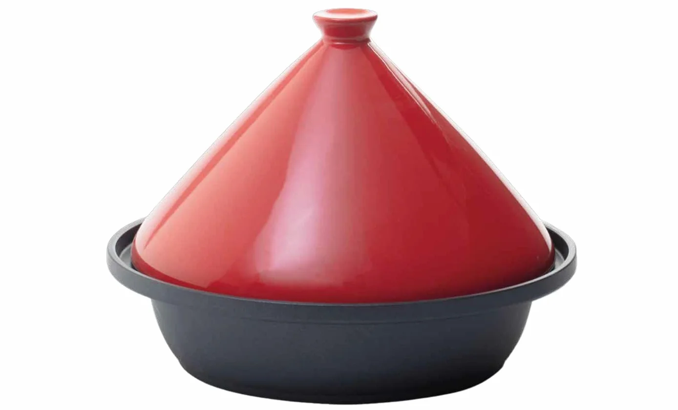 Tajine Indukcja i ceramika ze stali nierdzewnej (czerwona)