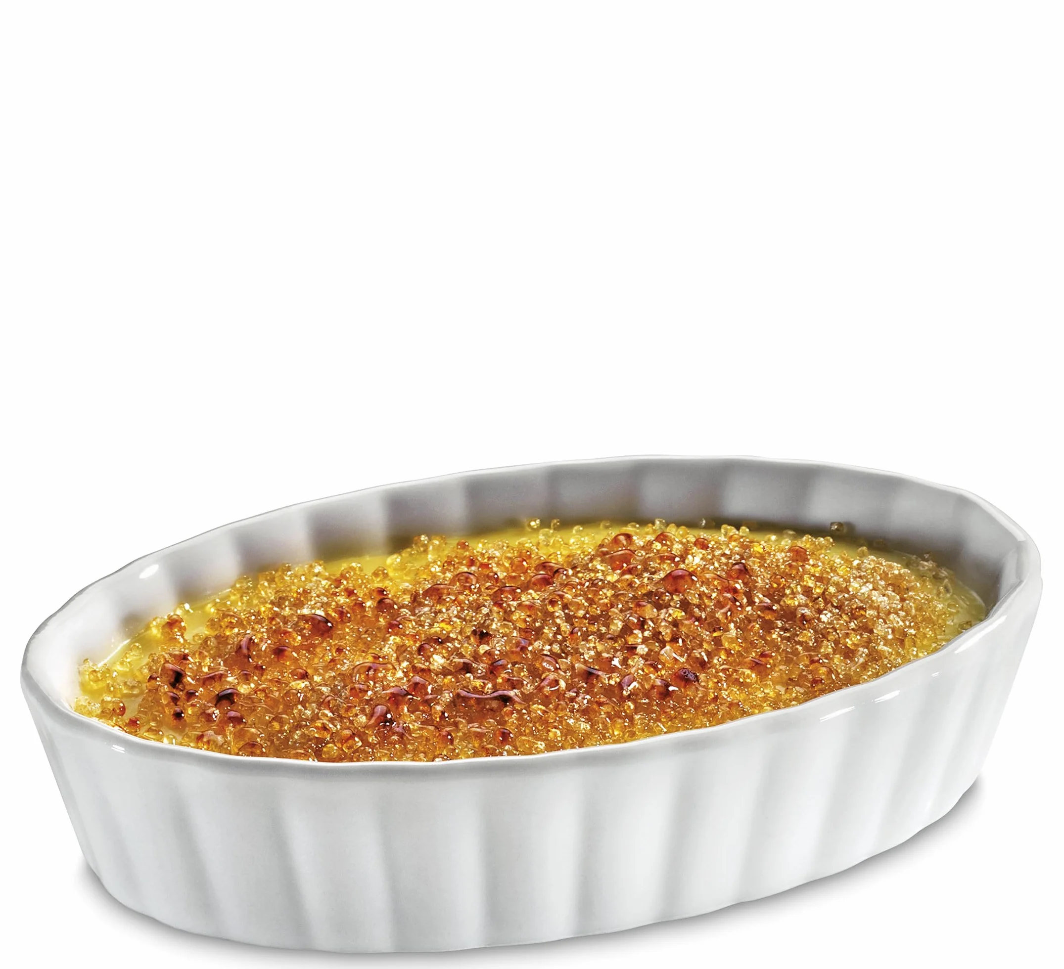 Küchenprofi Crème Brûlée zestaw Deluxe 7-częściowy | 1 x palnik do flambirowania | 6 x miseczka z twardej porcelany (85 ml) | nadaje się do piekarnika i kuchenki mikrofalowej | Creme Brulee zestaw z