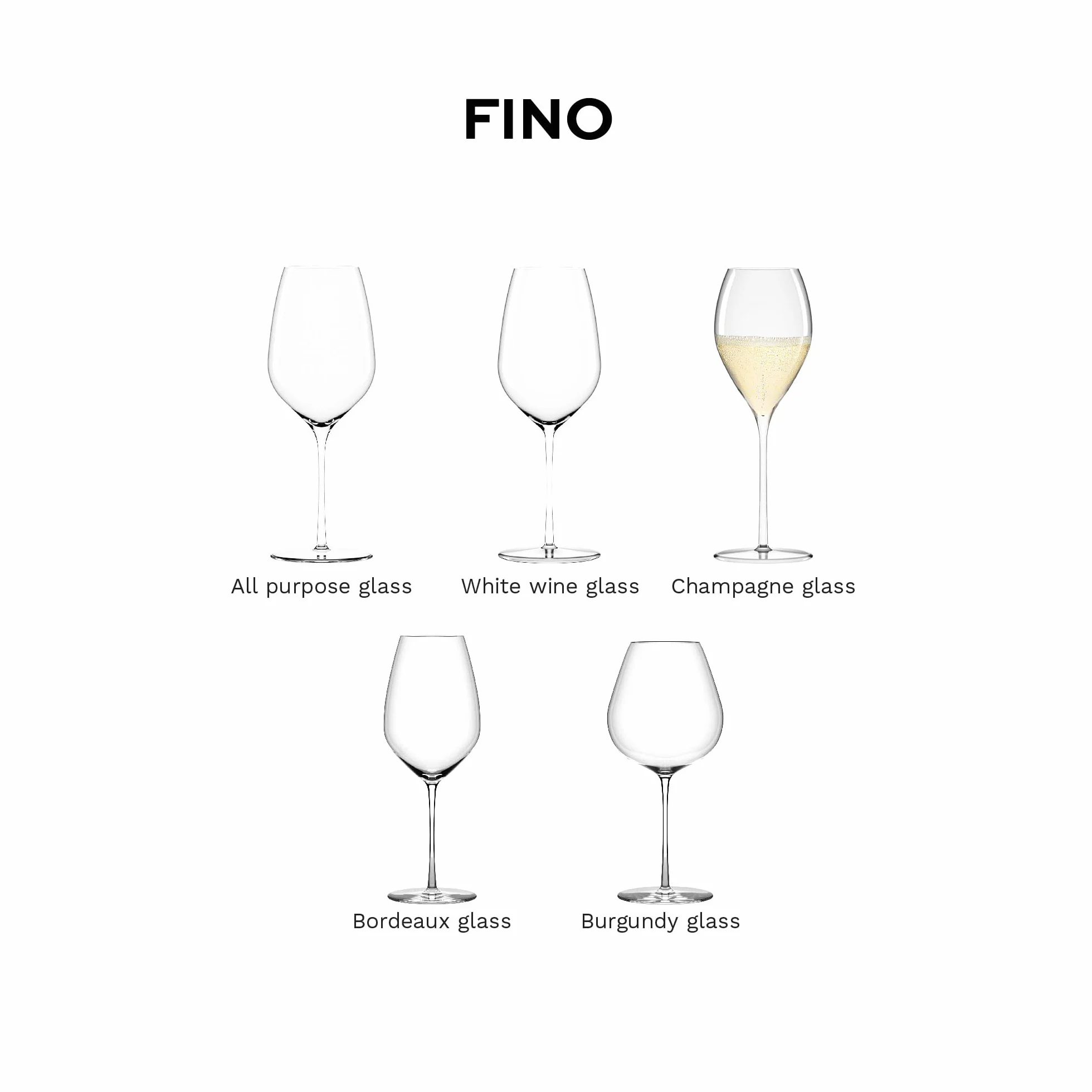 Stölzle Lausitz Fino kieliszki do szampana 6-częściowy zestaw 425 ml – eleganckie kielichy do szampana idealne do szampana i prosecco – kieliszki do szampana z bezołowiowego szkła kryształowego