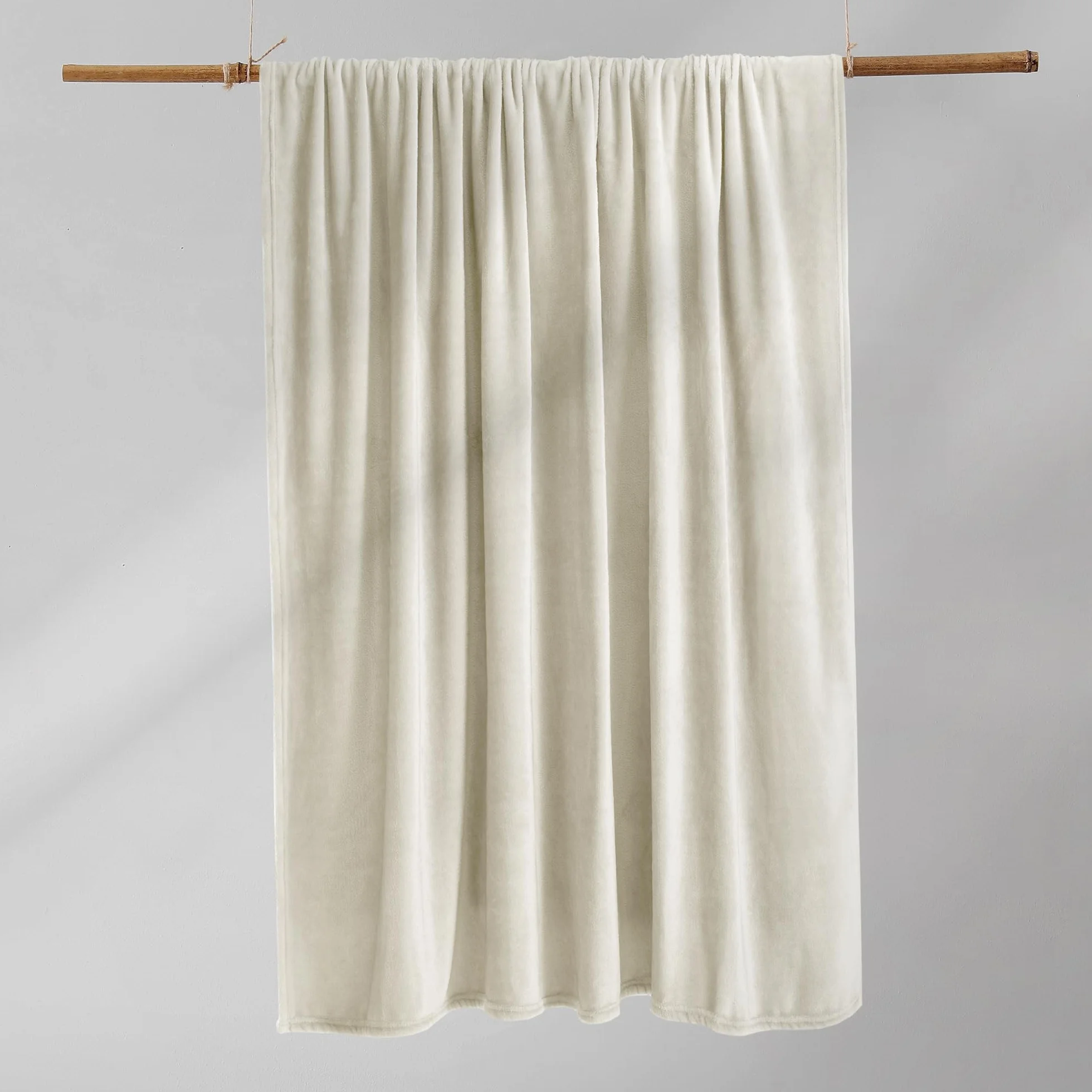 DecoKing Koc 200x220 cm narzuta mikrofibra plusz miękki kremowy Mic