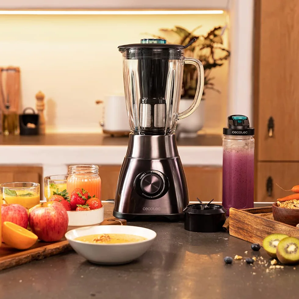 Cecotec Blender kielichowy Power Black Titanium 1800 Go 1800 W, stal nierdzewna, 1,8 L