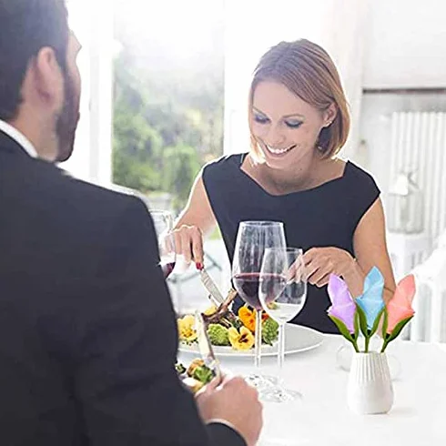 SHOP-STORY - Flower Napkin: Zestaw 4 wieszaków na ręczniki dla projektantów kwiatów