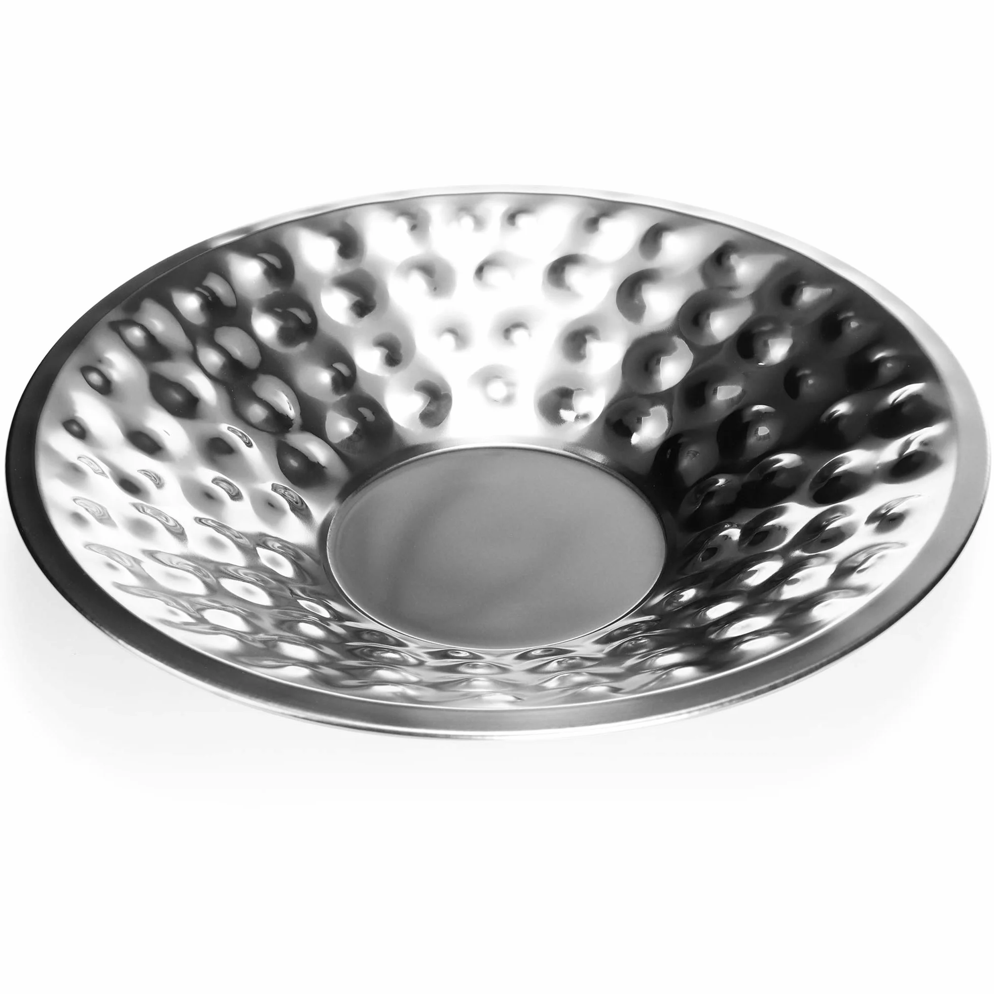 COM-FOUR® Metalowa miska dekoracyjna - miska dekoracyjna - miska z mlotkowanym wzorem jako dekoracja stolu, miska na owoce, talerz do serwowania [wybór zmienia sie] (Cios mlotem)