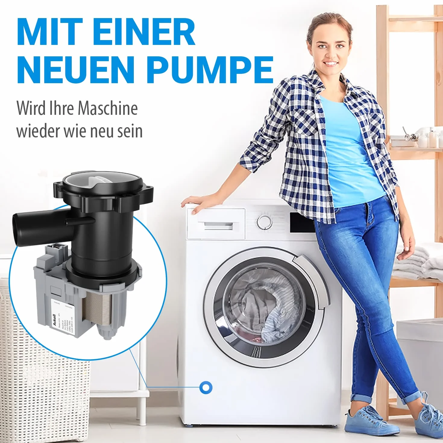 Pompa ściekowa zamiennik Bosch 00145787 do pralki Siemens iQ300