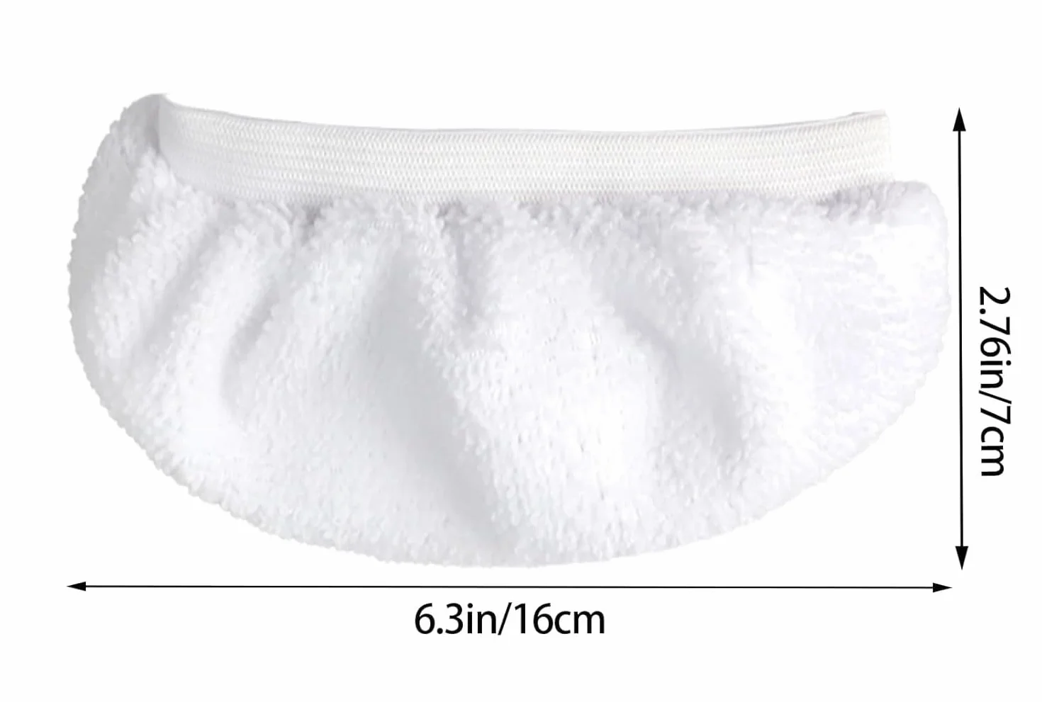Zestaw wymiennych ściereczek z mikrofibry, 12 sztuk, 16 x 7 cm, kolor biały, nadaje się do prania, kompatybilne z Kärcher EasyFix SC1-SC5