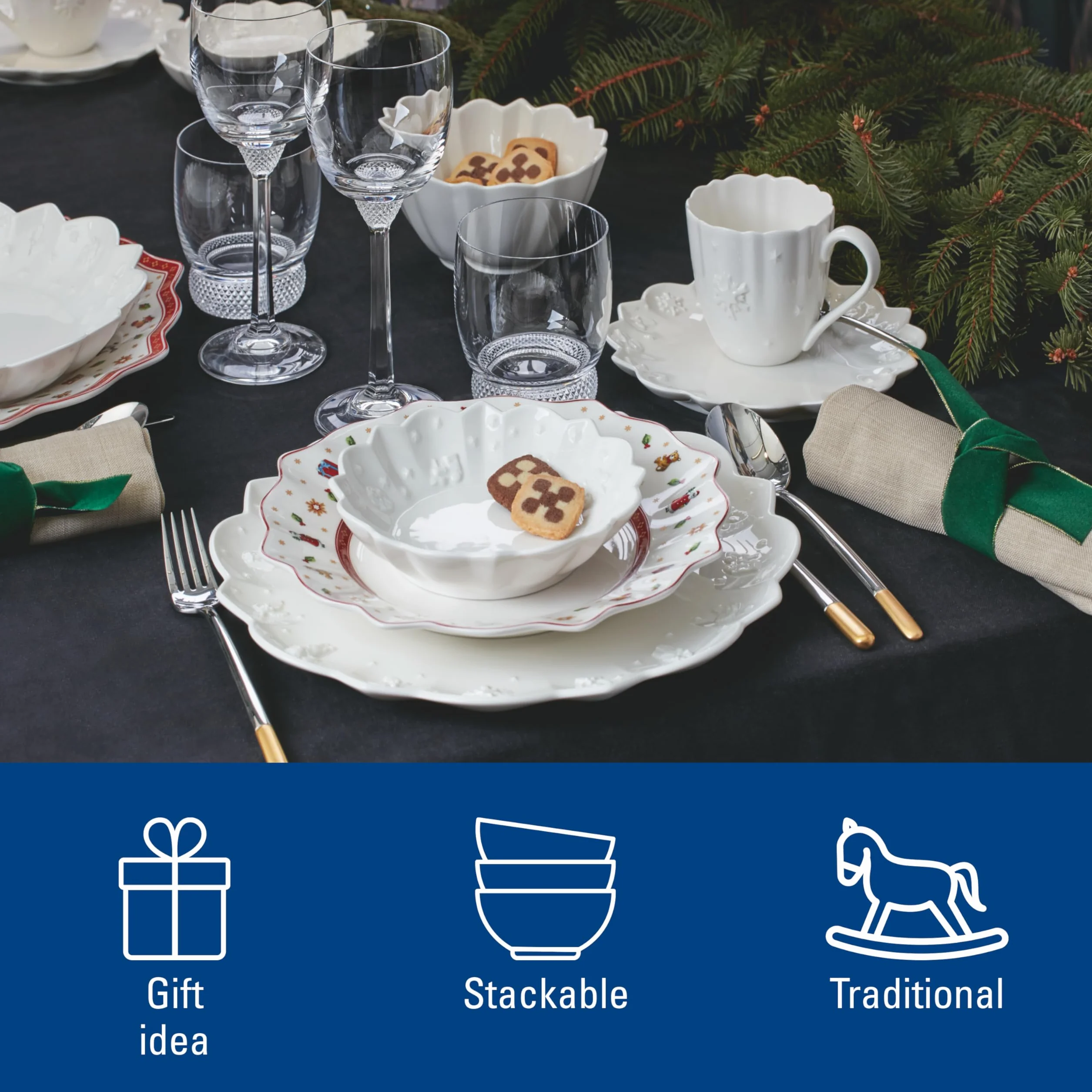 Villeroy & Boch – Toy's Delight Royal Classic zestaw śniadaniowy 6 el., porcelana Premium, zmywarka, mikrofalówka, biały