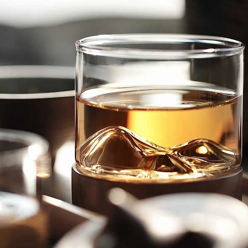 Szklanki Whisky Glass 4 Oz (około 120 ml) Bardzo odpowiedni do restauracji, barów, imprez i okularów wódki Przezroczysty Picie Szkło Szkło-Whisky Szklanki do wody Szklanka barowa (Color : B)
