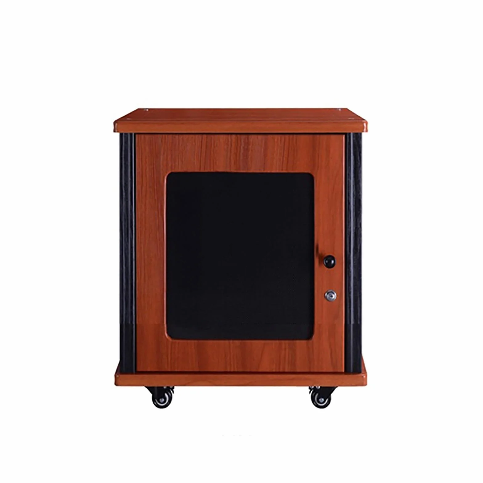 Szafka na konsolę multimedialną z półkami do przechowywania, stojak stereo do odtwarzacza DVD, dekoder kablowy, konsola do gier, router, komponenty audio-wideo, szary orzech