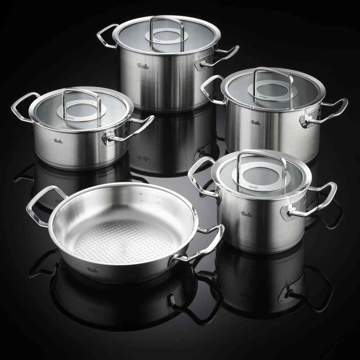 Fissler Original Profi Collection Szklana pokrywka (Ø 16 cm) do garnków żaroodpornych, srebrna