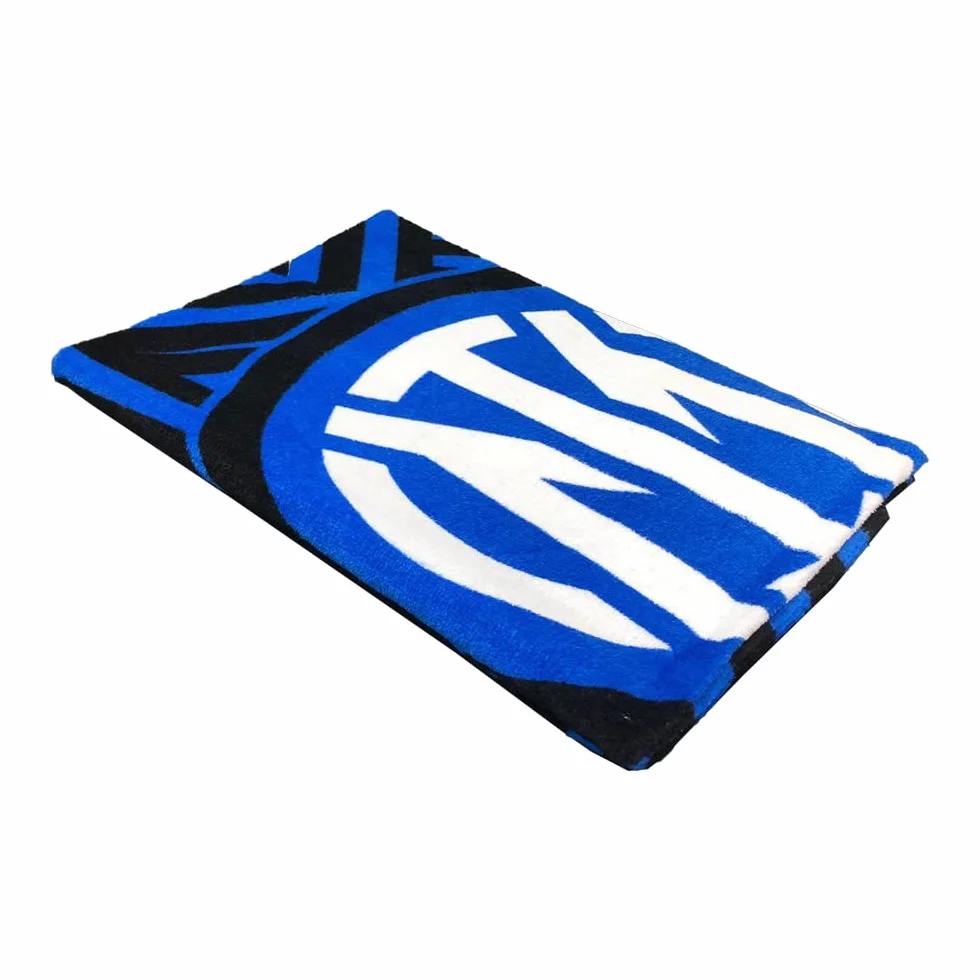 Inter Ręcznik plażowy z gąbki 70 x 140 100% bawełna Nerazzurra