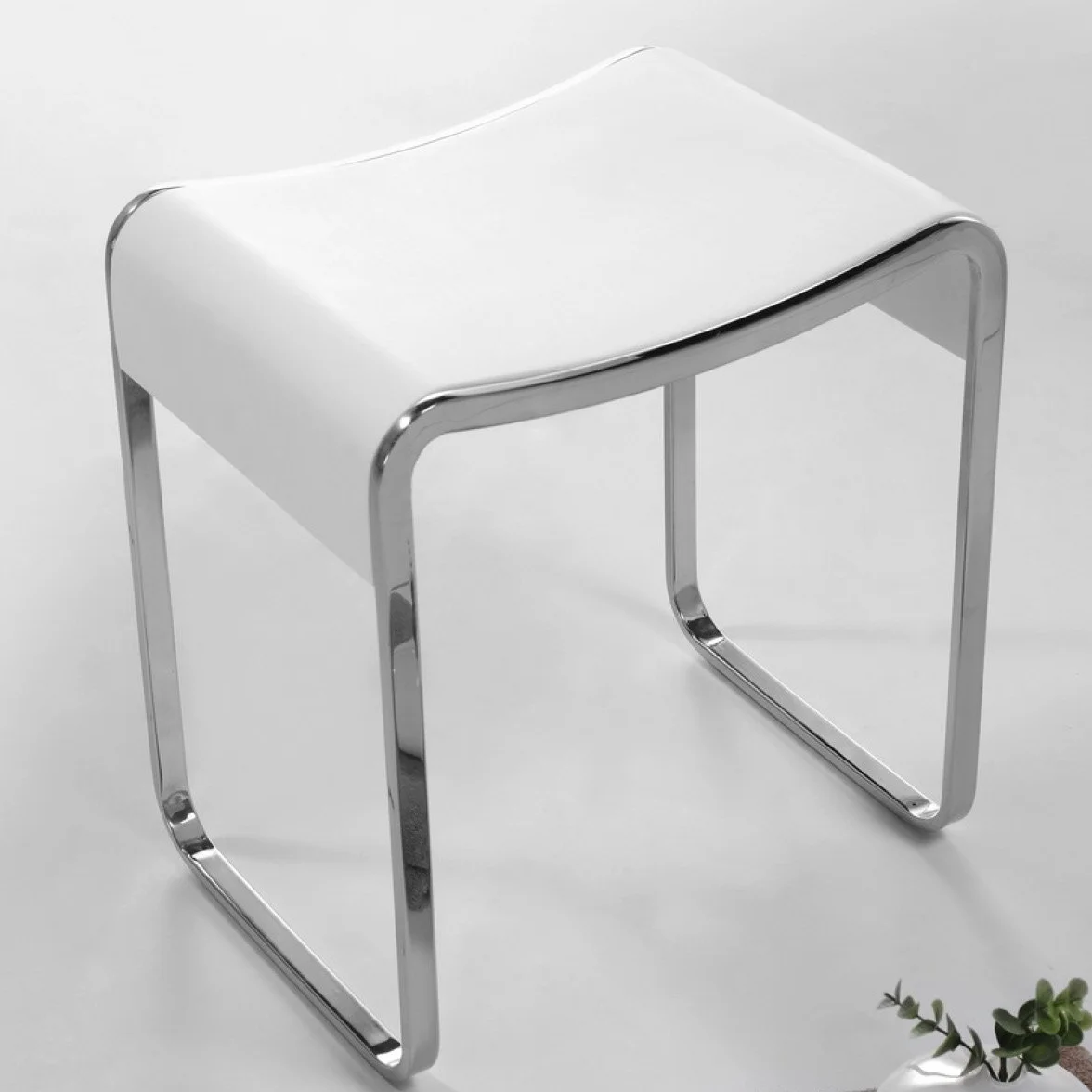 Four & More Taboret łazienkowy, fotel prysznicowy, luksusowy spa, designerski sztuczny kamień, wykonany z wysokiej jakości litego kamienia