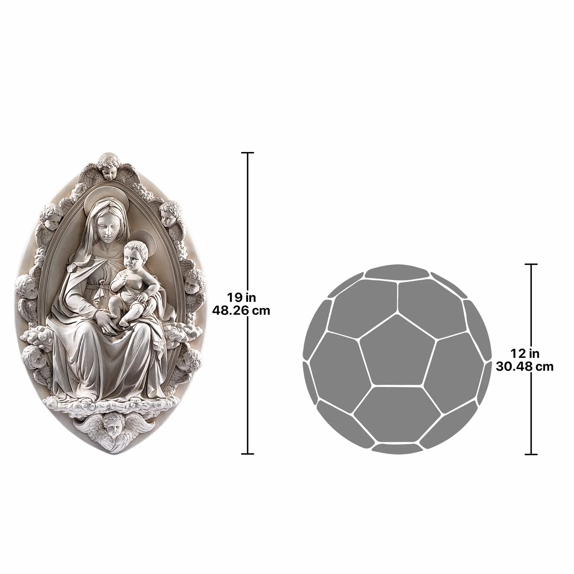 Design Toscano DB383045 Madonna i dziecko (1430) Rzeźba ścienna