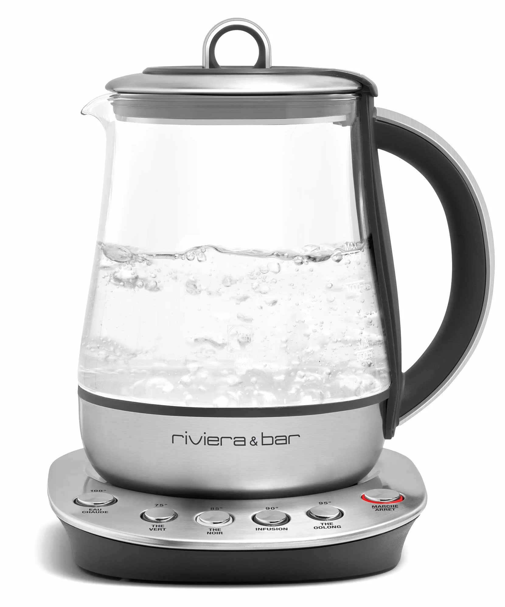 Riviera-et-Bar BTH540 Dzbanek ze stali nierdzewnej o regulowanej temperaturze 1,2 l Jaipur Zen