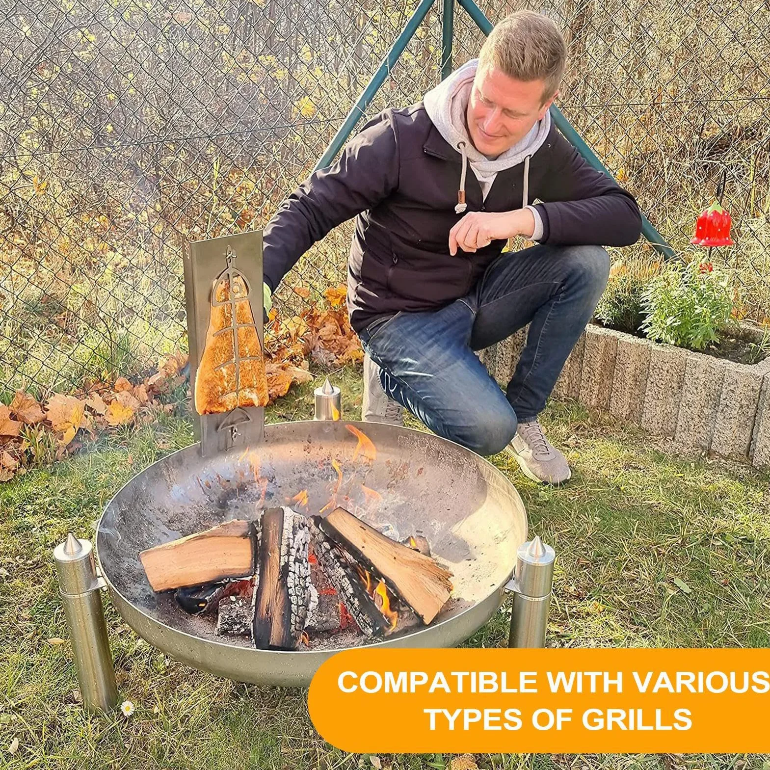 Uchwyt Na Ryby Płomień bezpieczna gładka deska do akcesoria BBQ | Przenośny Płaski Uchwyt Do Łososia Płomień Naczynia kempingowe wędkarsko-piknikowe patio i