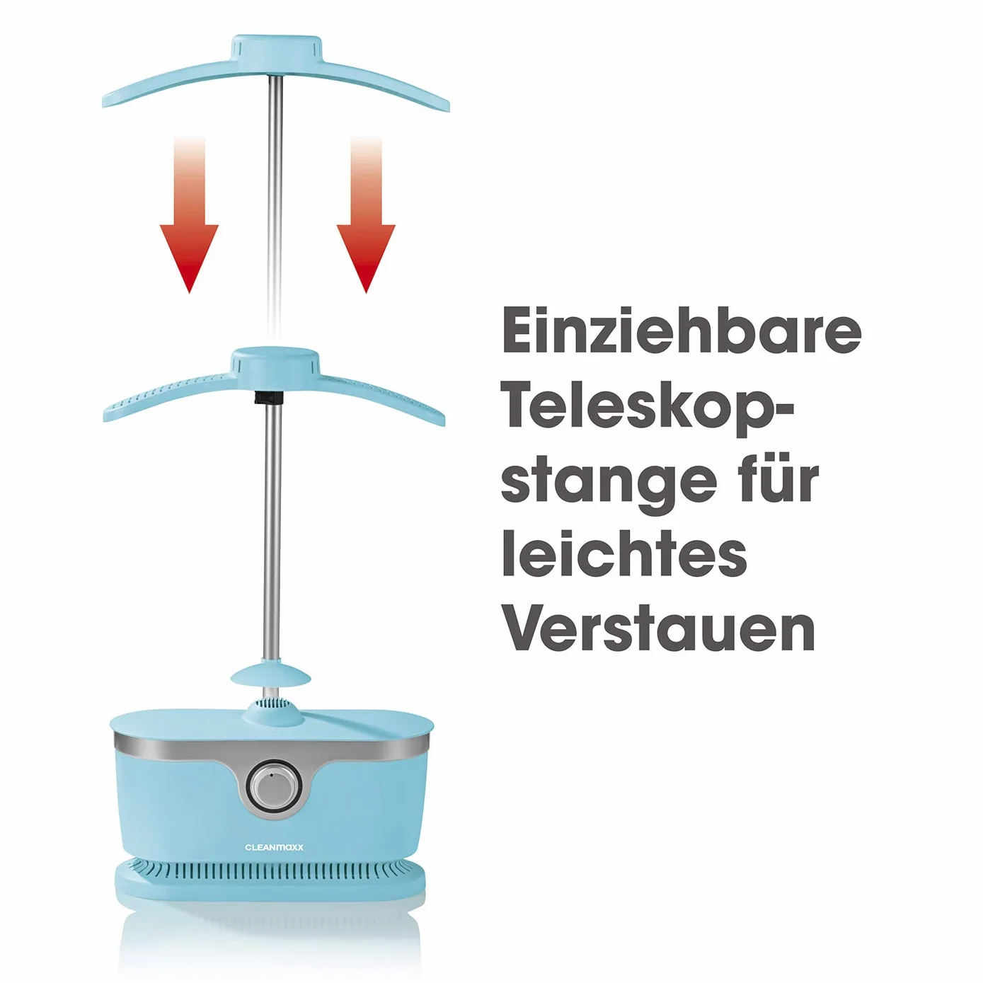 CLEANmaxx Automatyczna prasa do koszulek, łącznie z nakładką na spodnie, prasowalnica do koszulek, bluzek i spodni, delikatniejsza niż suszarka bębnowa i żelazko, suszenie i nie gniecie się w ciągu
