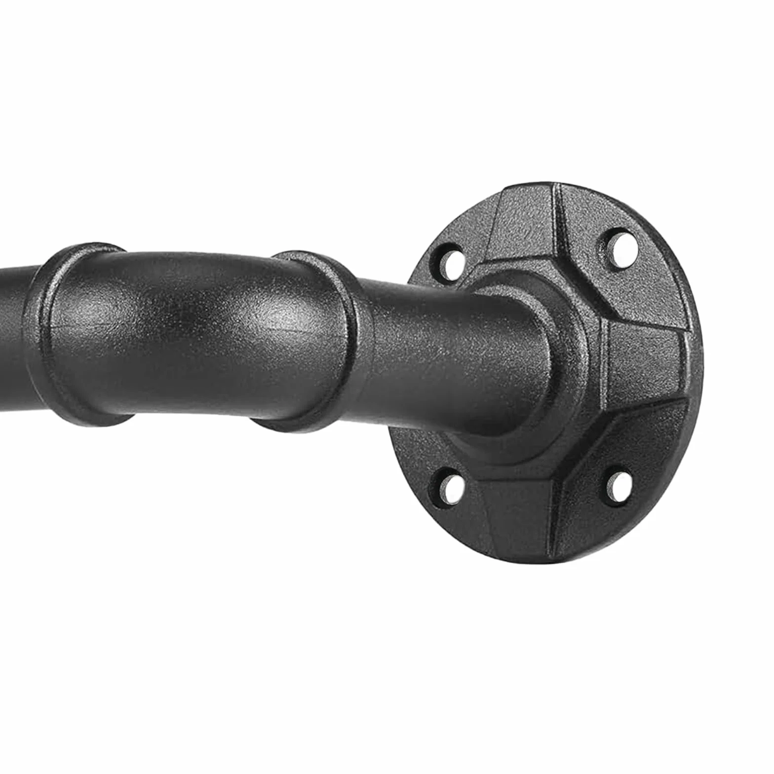 Drążek do zasłon w stylu industrialnym, regulowany, do drążków okiennych, montażu na ścianie lub suficie, wszechstronne zastosowanie (88-180 cm), x 2 sztuki
