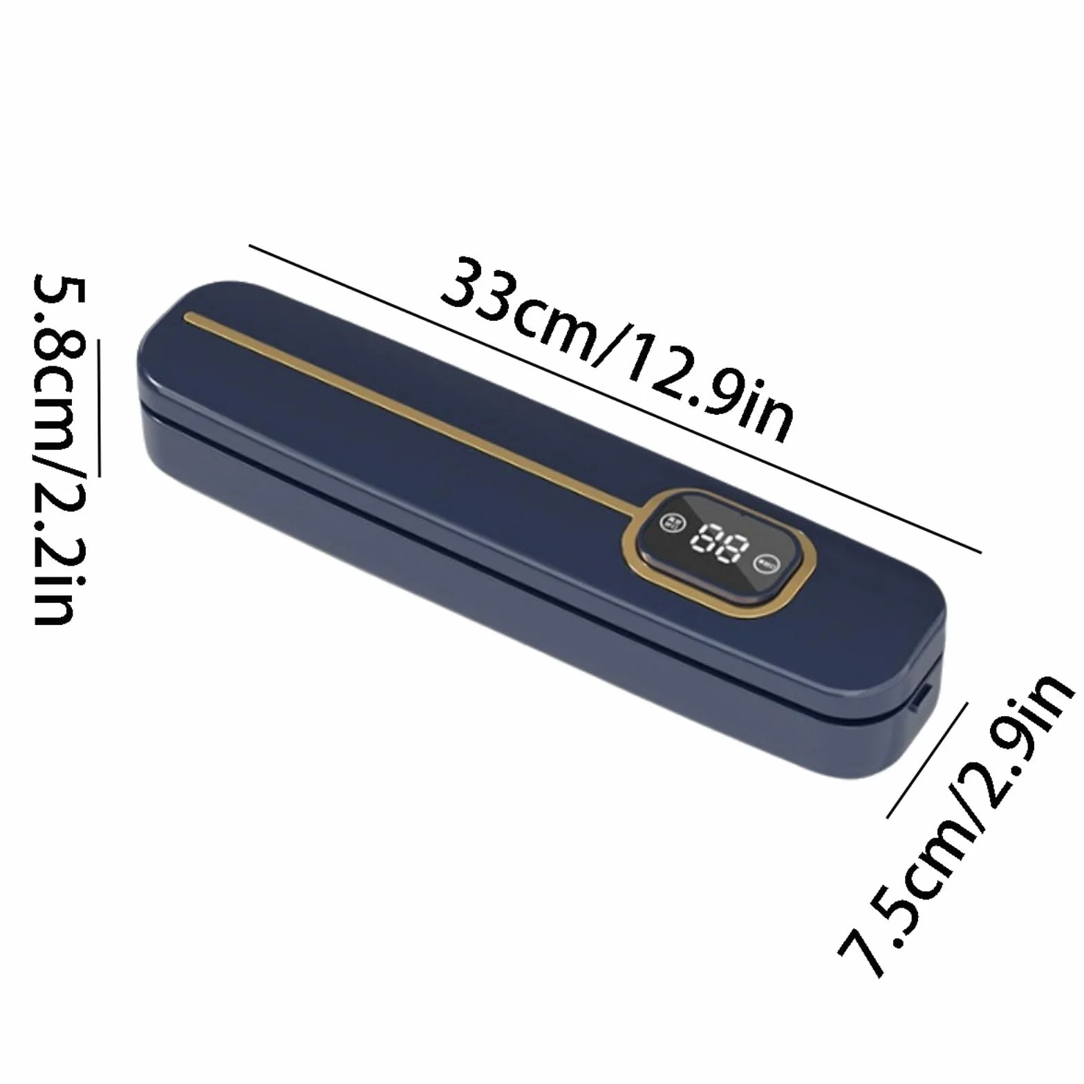 W pełni automatyczna zgrzewarka z dłuższym uszczelnieniem, kompaktowy system konserwacji próżniowej, cyfrowy timer odliczający(Blu)