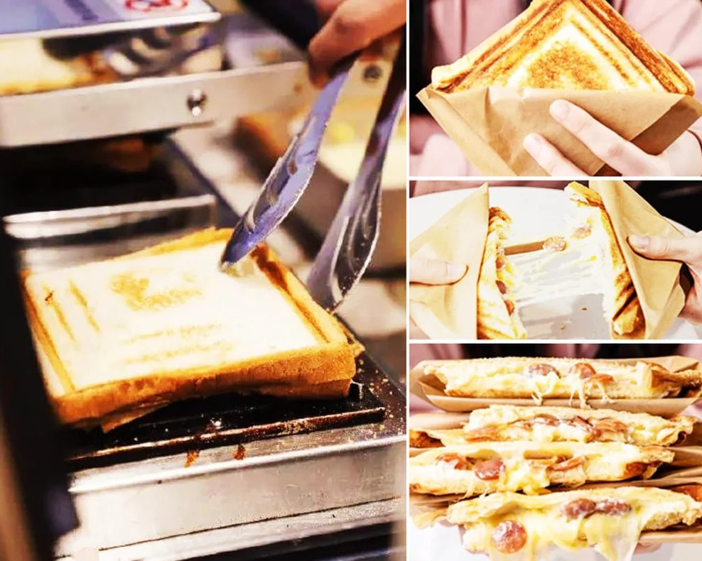 Zdrowy grill z prasą do panini i tosterem do kanapek Toster ze stali nierdzewnej | 50°C-300°C Temperatura | Do gotowania warzyw/mięsa/naleśników