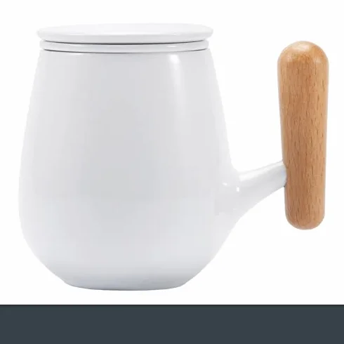 Kubki do kawy Kubek Uchwyt z filtrem Kreatywny Prosty dom Biuro Herbata Home Tea Home Oolong Herbata Solidna kość Chiny Filiżanki Herbata Kubek Mleko Kawa, Kubek Prezent