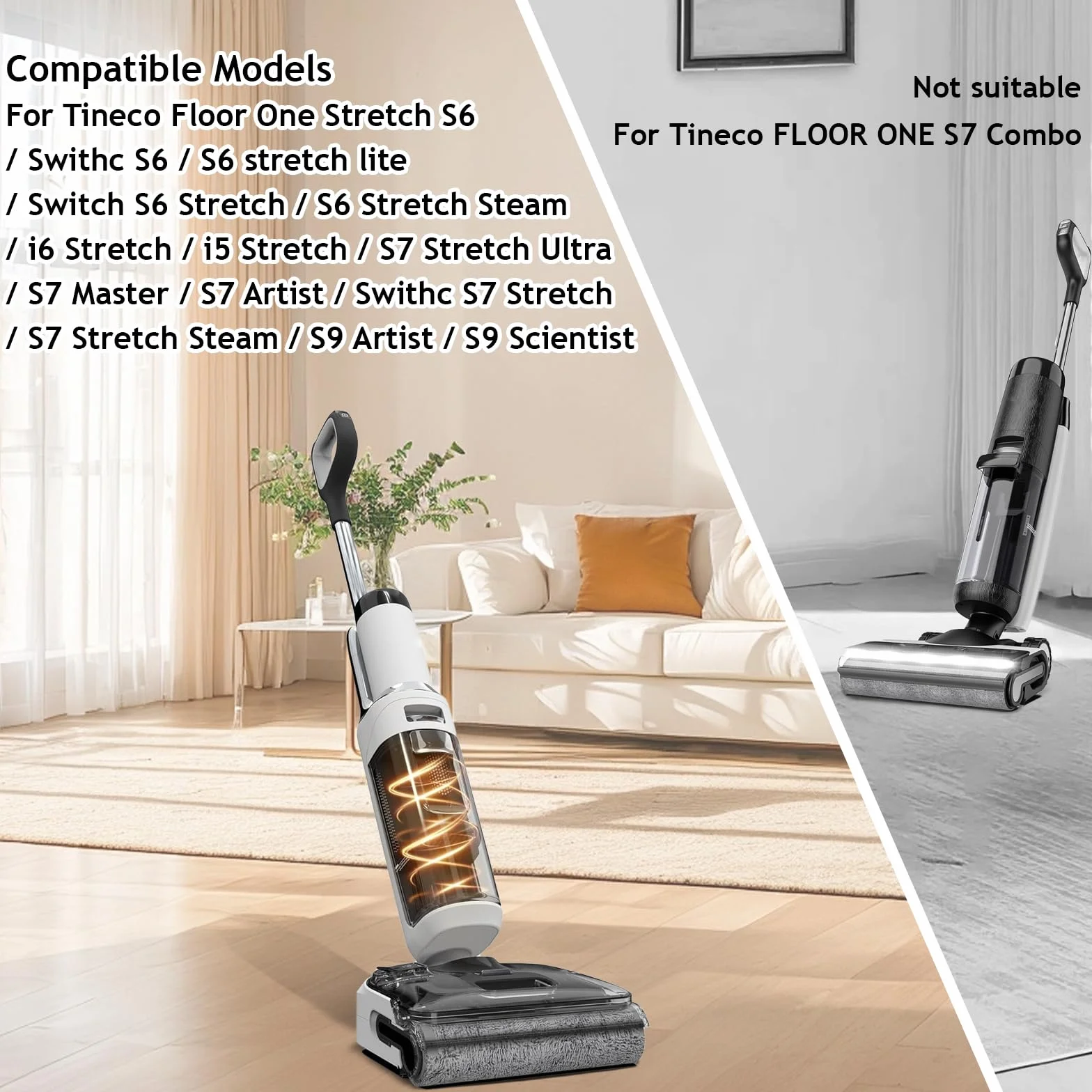 Tineco Floor One Stretch S6/SWITCH S6/S6 Stretch Lite/S7 Stretch Ultra/S9 Artist/i6 Stretch/i5 Stretch części zamienne akcesoria do odkurzacza na mokro i sucho