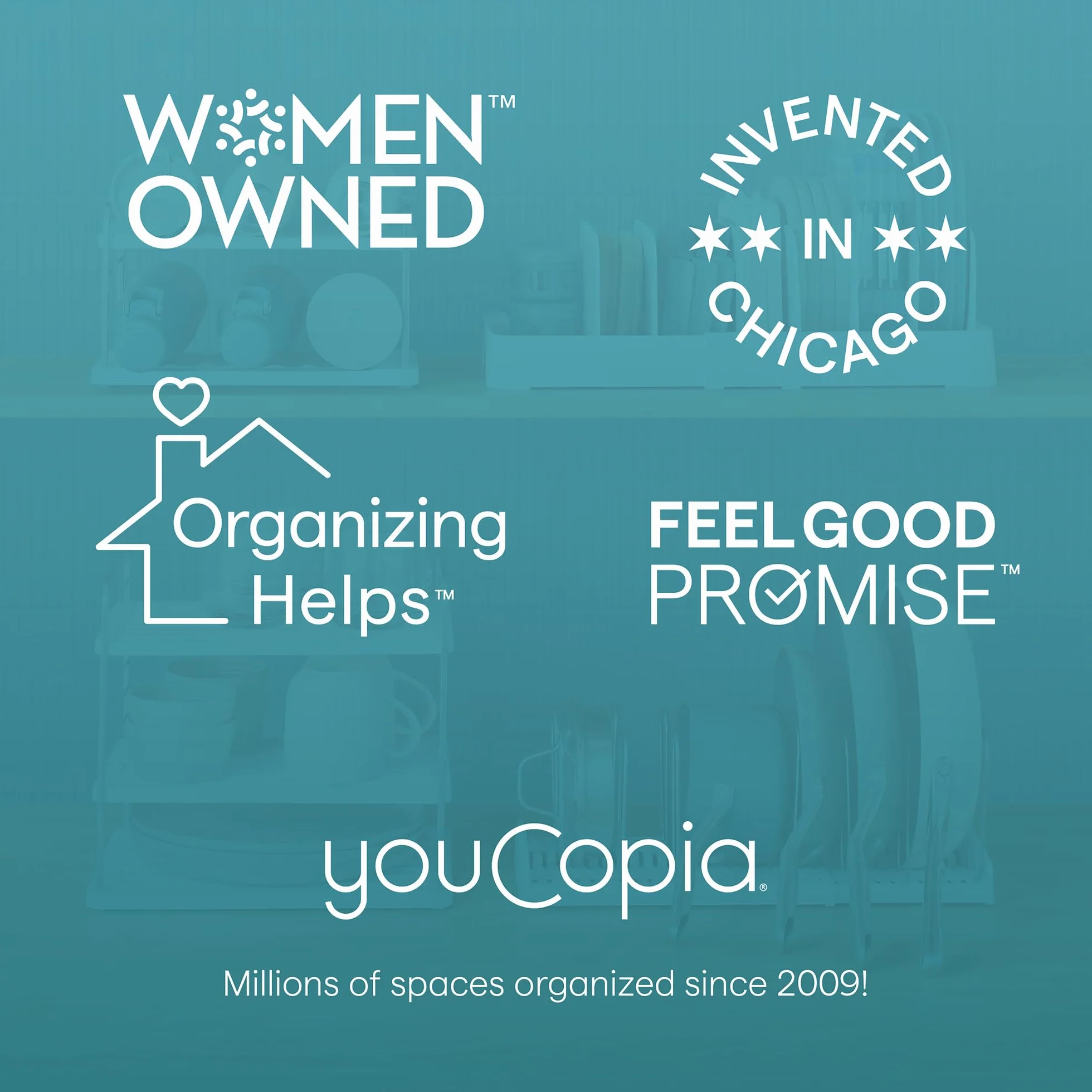 YouCopia UpSpace regulowany organizer na butelki na wodę do szafki kuchennej i spiżarni, pojemnik na kubki i butelki wina, 3-półkowy, biały