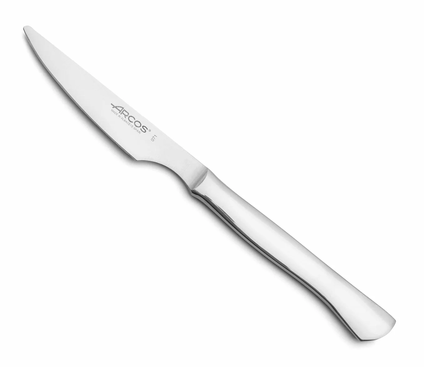 Arcos 376500 Noże - Stół do steków - monoblok jednoczęściowego ze stali nierdzewnej 110 mm (4,33 cala) srebrny kolor, 18/8