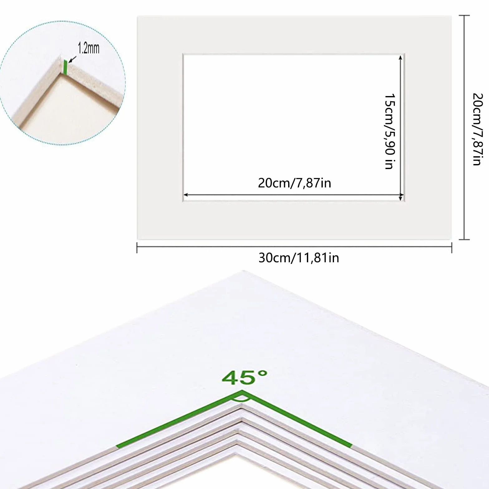 Kartonowa ramka na zdjęcia A4 - 15 sztuk, do majsterkowania, domu, szkoły, studia, ramka 20 x 30 cm (15 x 20 cm) - dekoracja