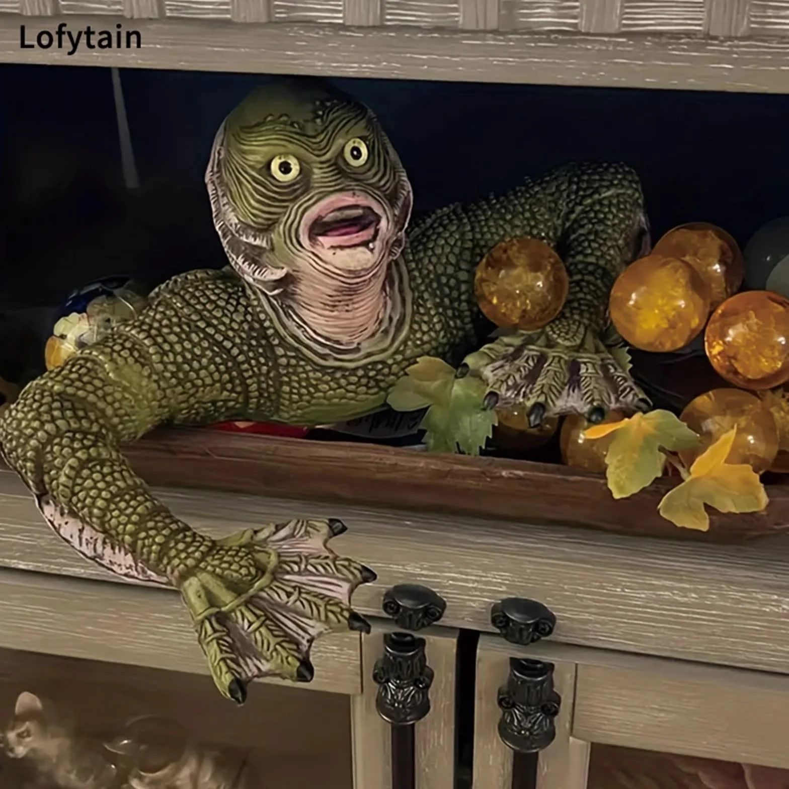 Stworzenie Z Czarnej Laguny Jaszczur Człowiek Horror Figurki Uniwersalne Potwory Horror Cosplay Jaszczur Potwór Pokój Na Zewnątrz Dekoracja Ścienna Zabawny Garaż Wystrój Domu Halloween Prezenty
