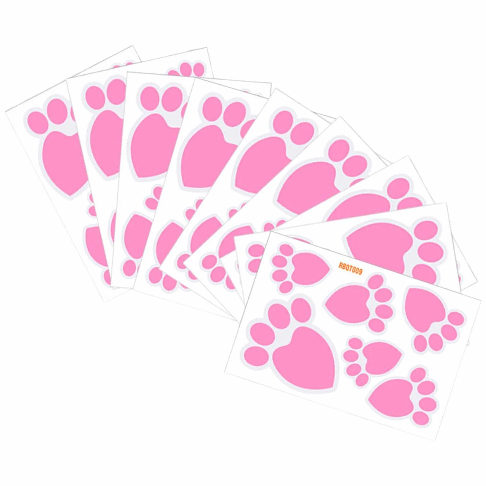 Easter Bunny Footprint Decals, Rabbit Paw Print Stickers, naklejki ?cienne z PCW, naklejki ?cienne wielkanocne, naklejki dekoracyjne pi?trze, samoprzylepne, wodoodporne naklejki stopy królika