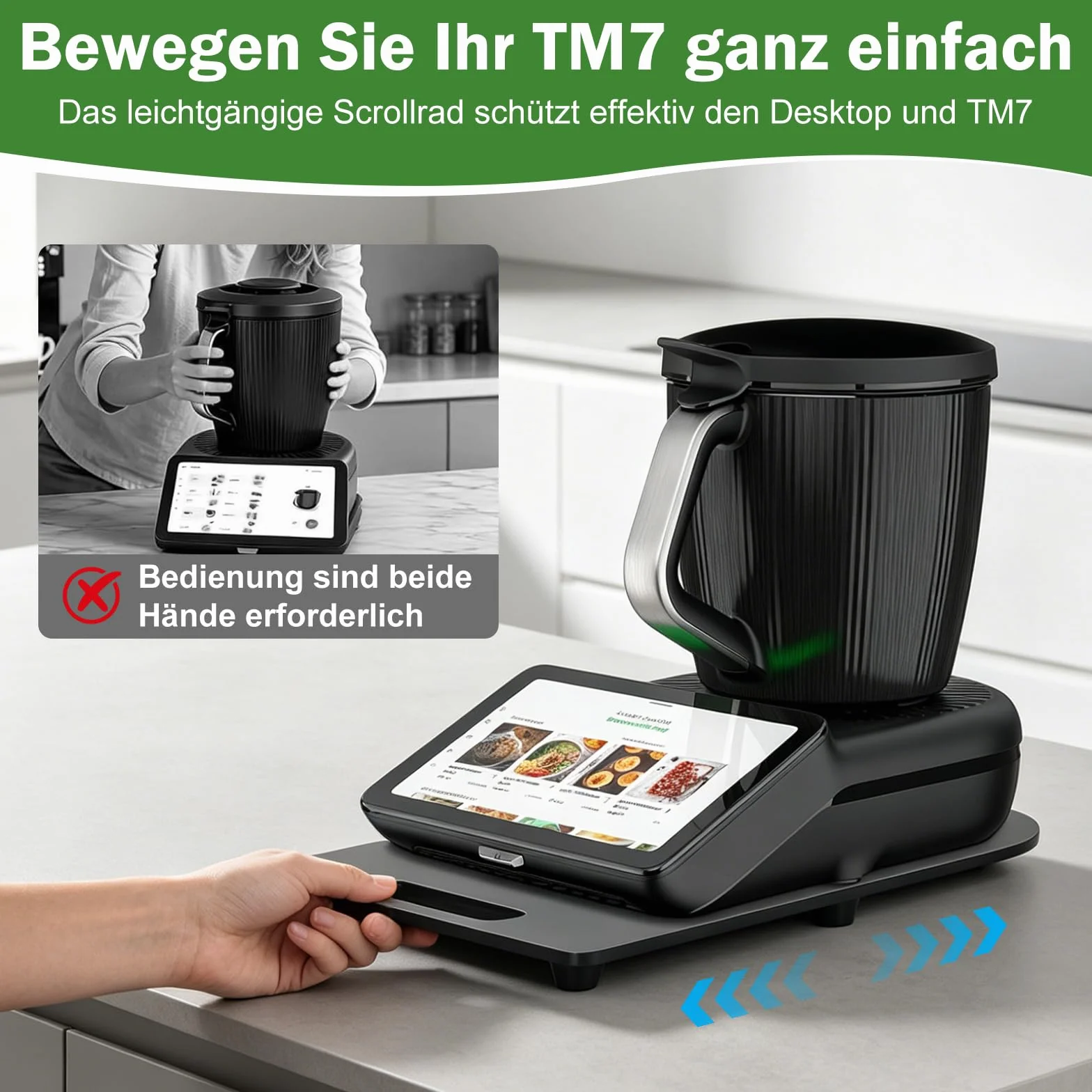 Deska ślizgowa do Thermomix TM7 z kółkami 360°