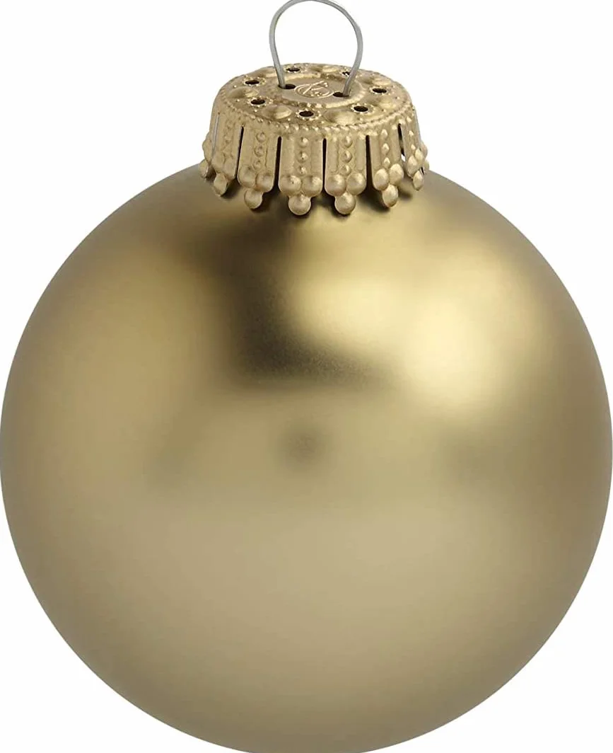 Krebs & Sohn Zestaw 20 szklanych bombek choinkowych do zawieszenia, 5,7 cm, brązowe/srebrne/złote, średnica 5,7 cm