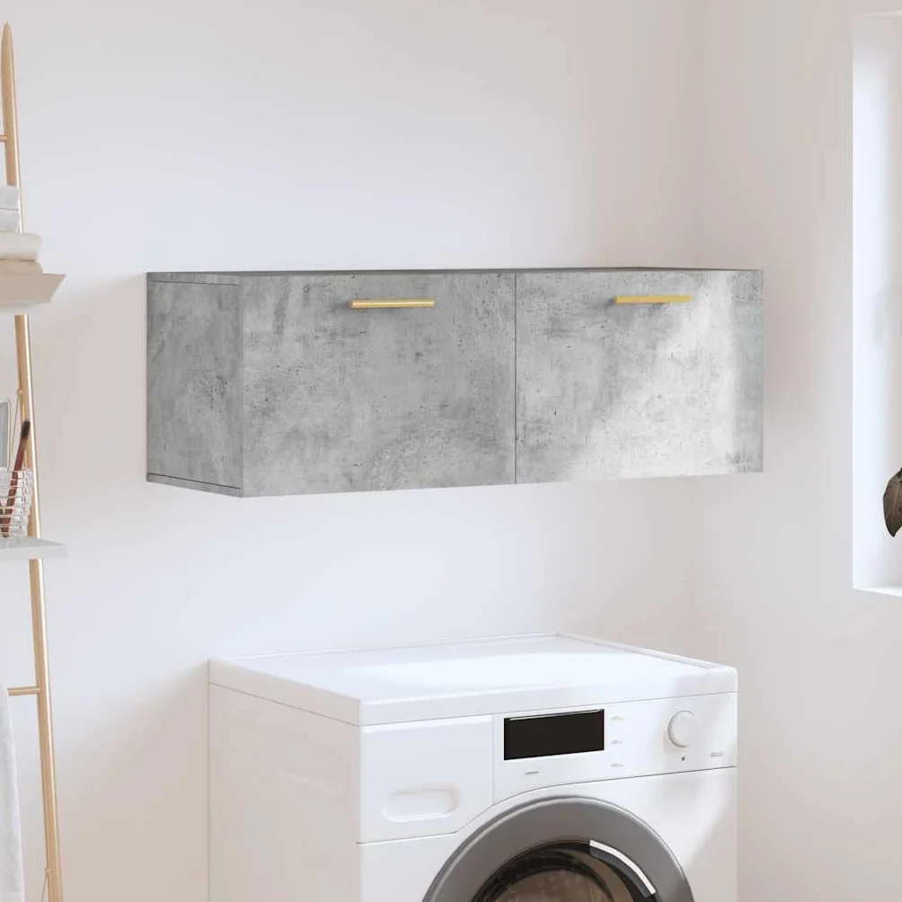 vidaXL Szafka wisząca szarość betonu 100x36,5x35 cm