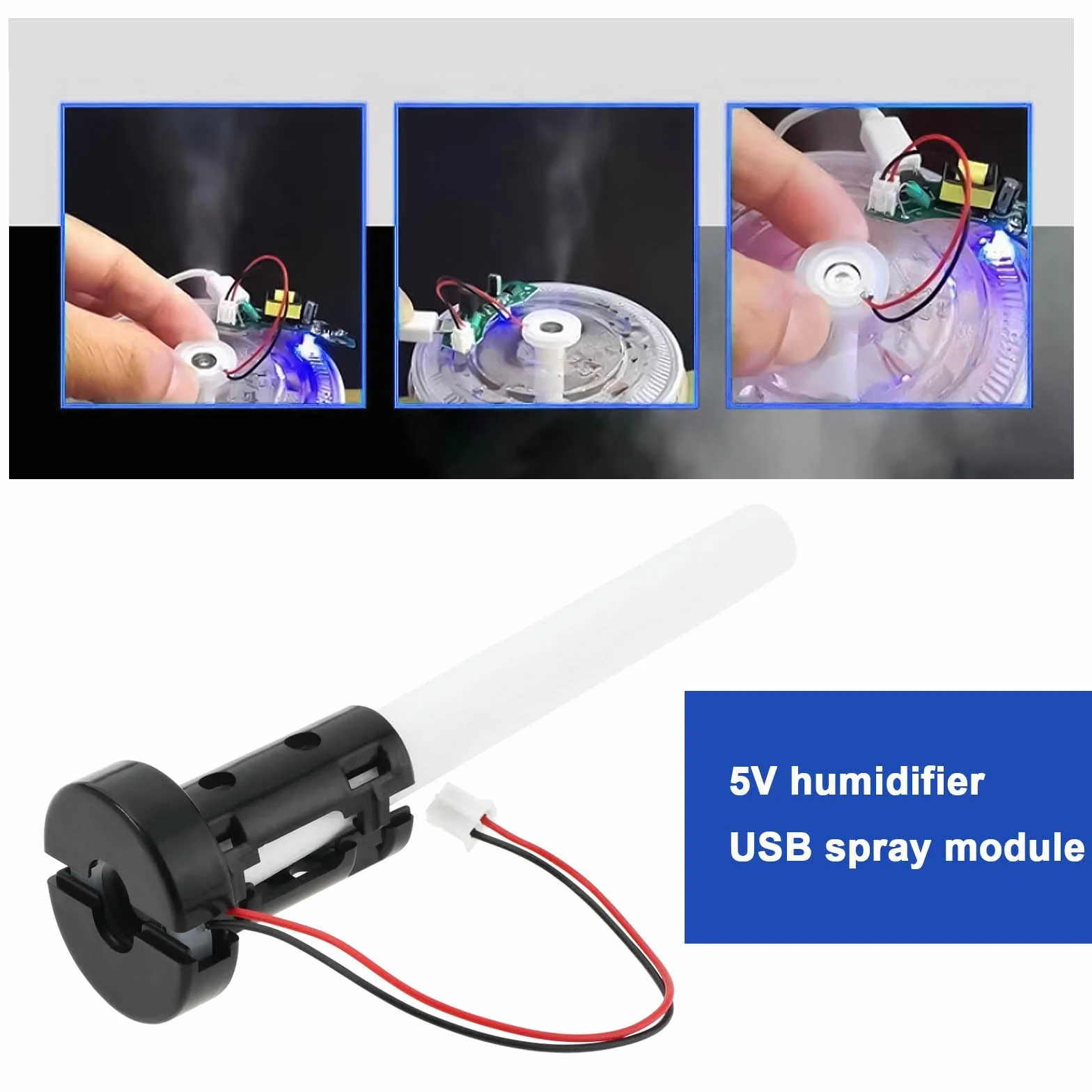 EMSea 1 zestaw dysku atomizacyjnego 5 V moduł USB nawilżacz atomizacja płyta USB mist maker atomizacja płyta DIY z przełącznikiem czasowym do pracy w domu