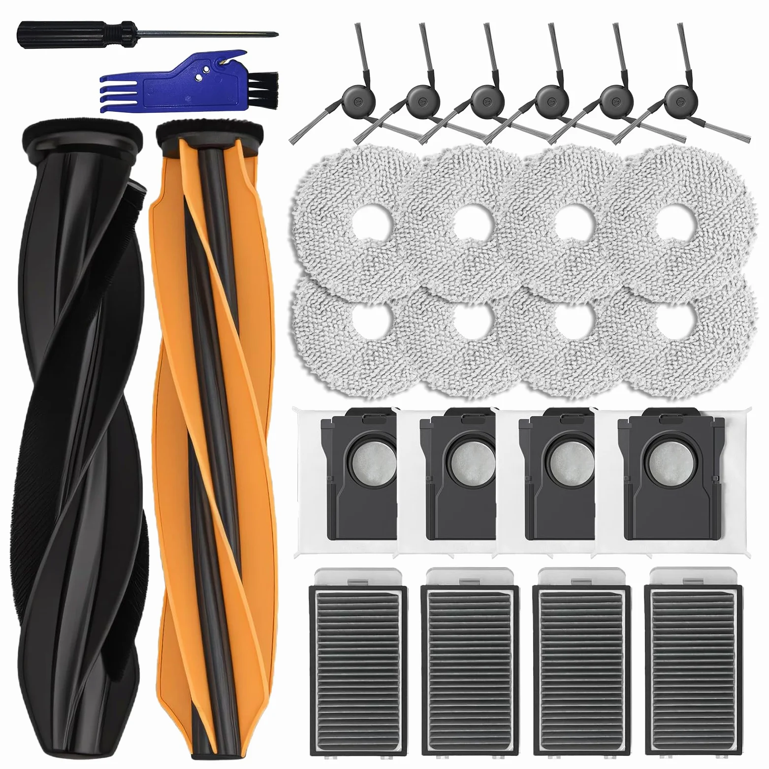 26 Akcesoriów do Dreame X50 Ultra Complete/Master/L50 Pro Ultra/L40s Pro Ultra/Mova V50 Ultra Complete - Szczotka Główna, Filtry, Ściereczki do Czyszczenia, Worki na Kurz