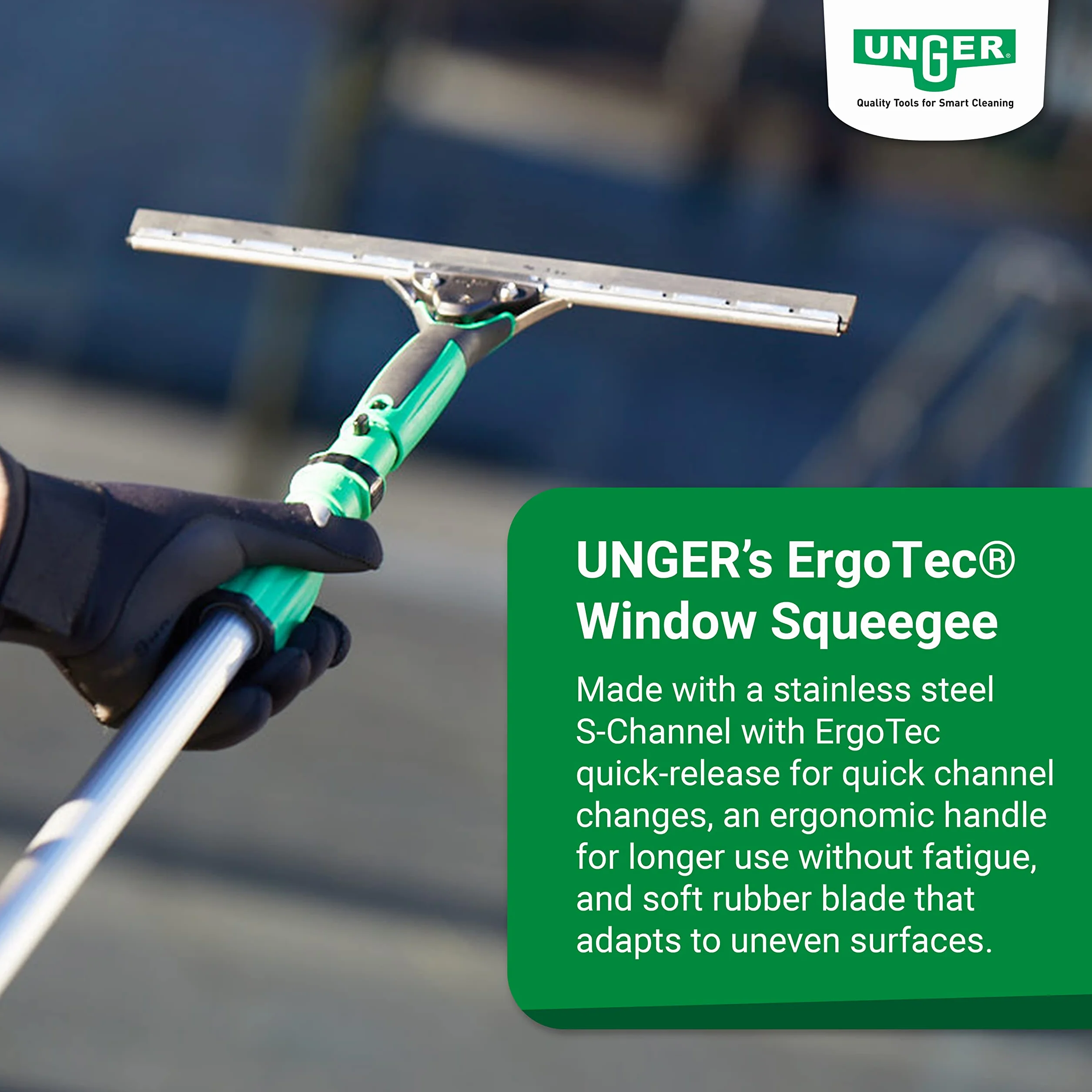 UNGER ErgoTec Soft ES250 myjka do okien 25 cm miękka guma wycieraczek