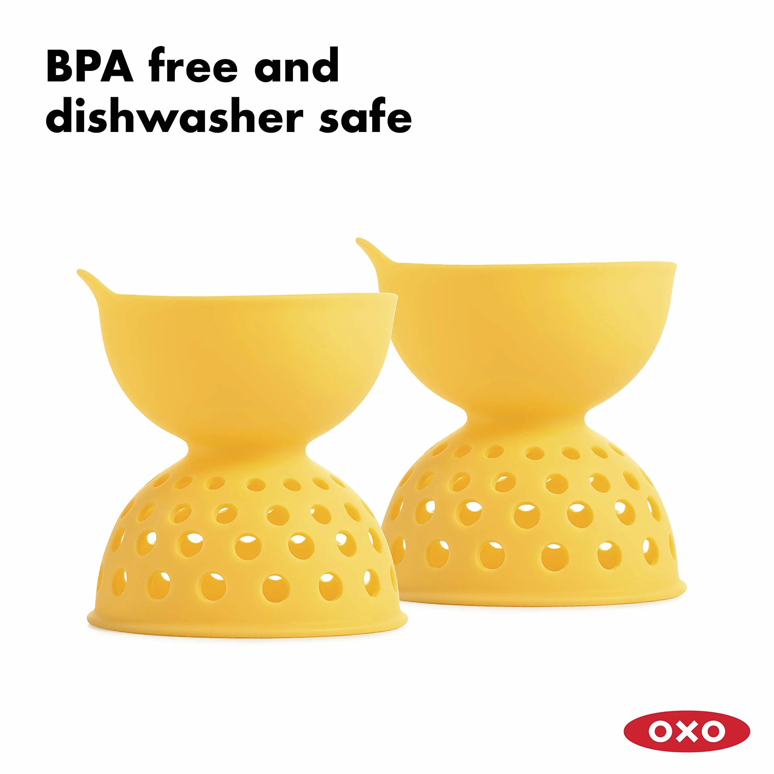 OXo Zestaw Do Gotowania Jajek Po Benedyktyńsku, Silikon, Żółty, 9.91 X 8.64 X 9.91 cm, 2 Sztuki