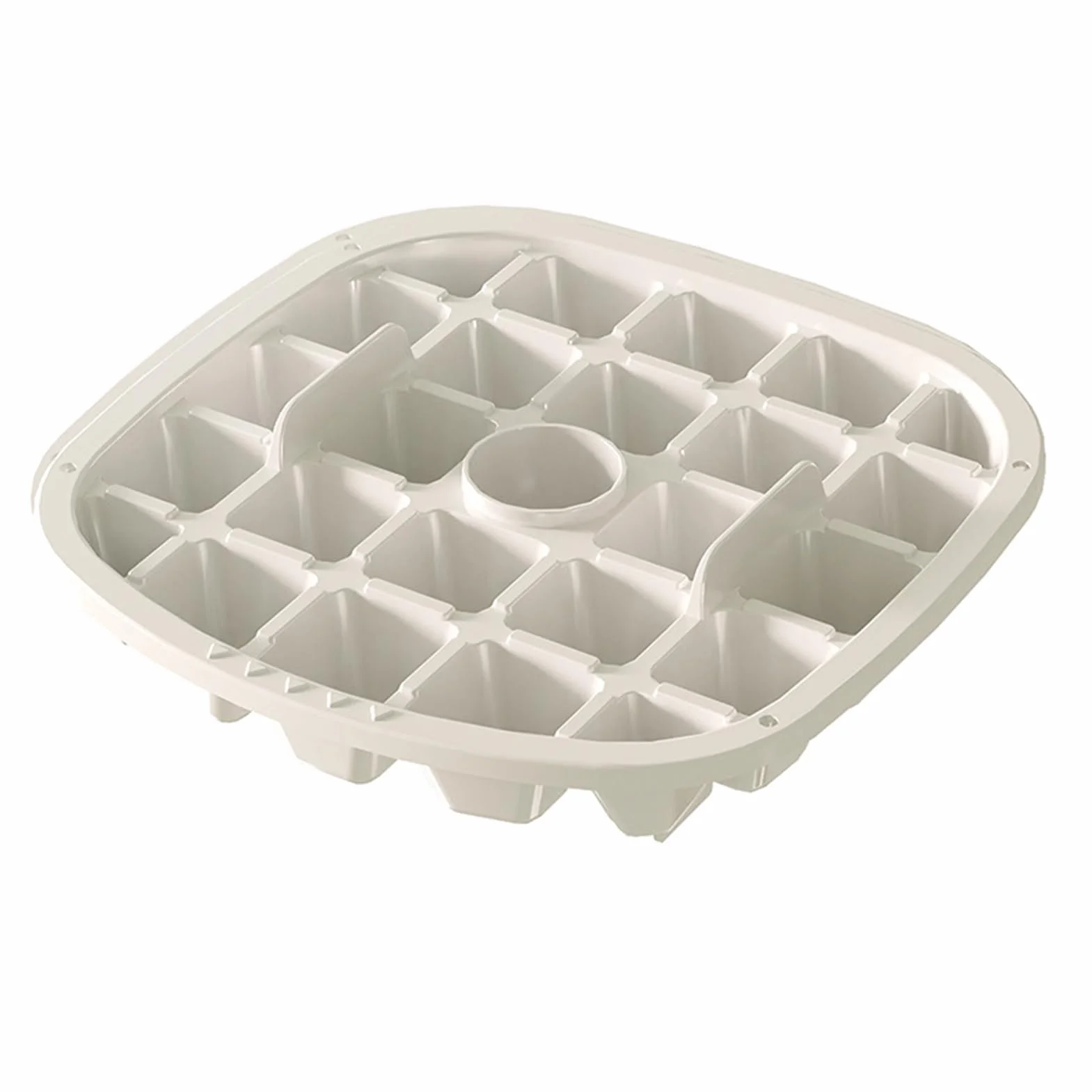Ice Tray Storage Box, Cube Making Bin, Press Type Non-Stick Mold, Built-In Handle with Sealed Lid for Kitchen, Camping, Daily Use, Parties, Picnics, 6.69x6.1x5.51 Inches