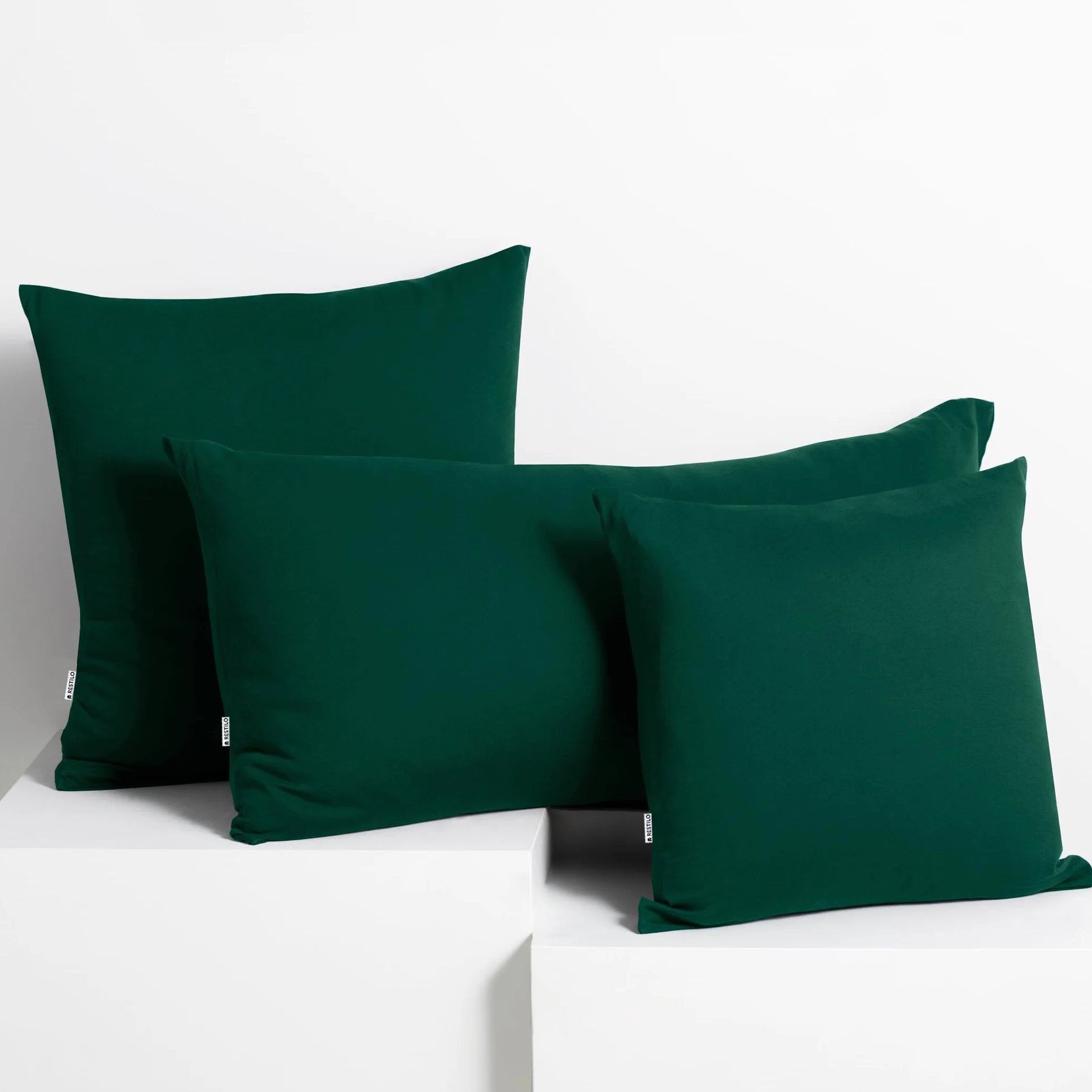 DecoKing poszewki na poduszkę 50x60 cm bawełna czesana zamek błyskawiczny zielone butelki 2 sztuki