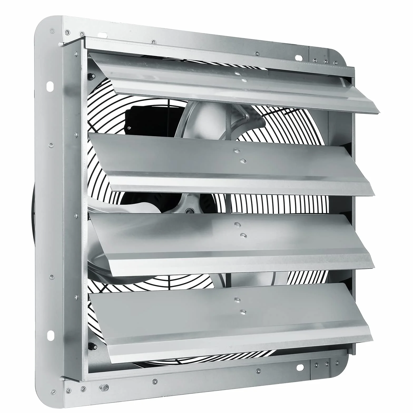VEVOR Wentylator wyciągowy, 406 mm, 1400 obr./min, 1506 CFM, wentylator ścienny z aluminium do montażu na ścianie, z silnikiem prądu zmiennego, wentylacja i chłodzenie do szklarni, garaży, szop,